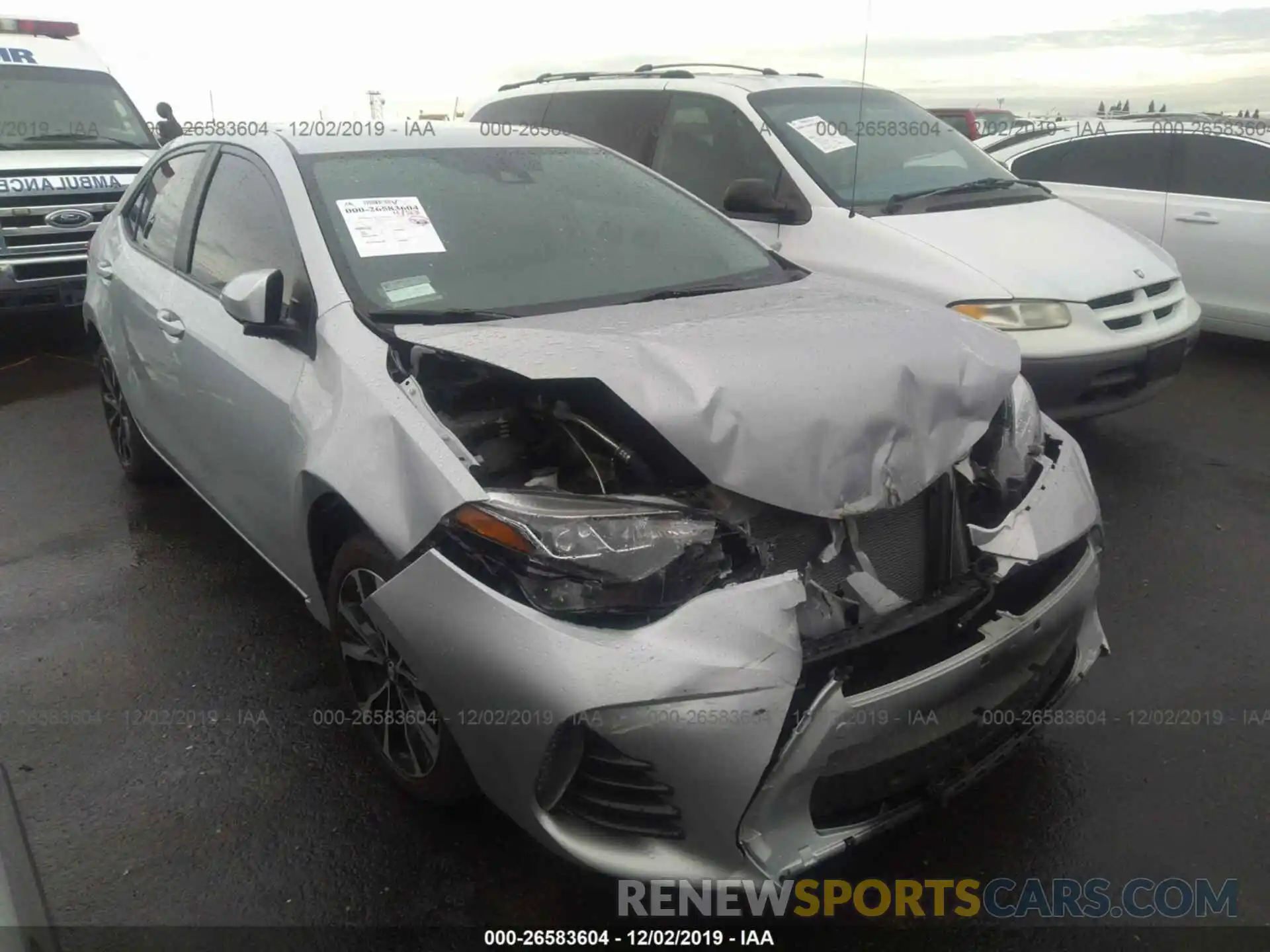 1 Photograph of a damaged car 2T1BURHE2KC181550 TOYOTA COROLLA 2019