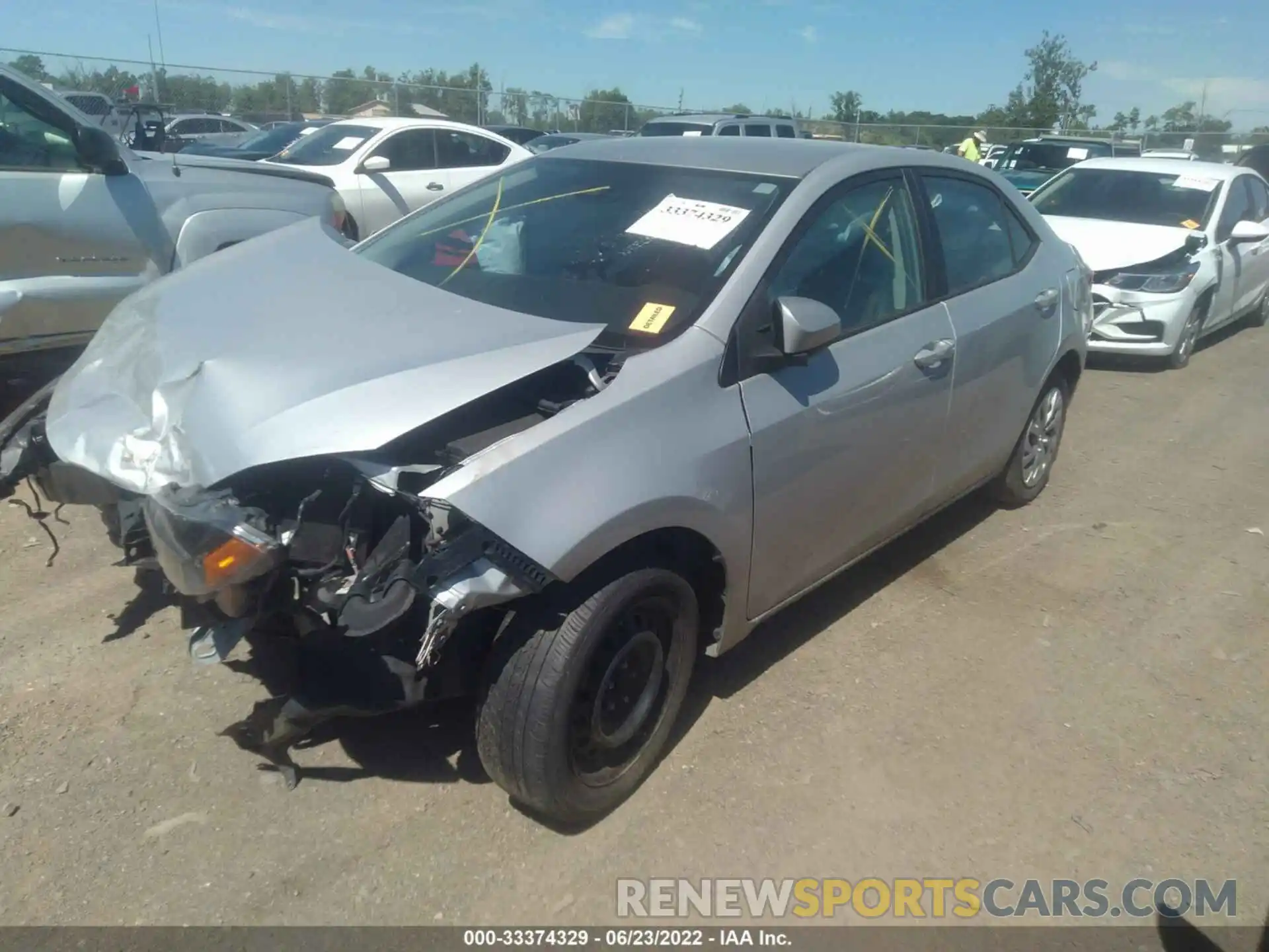 2 Photograph of a damaged car 2T1BURHE2KC181712 TOYOTA COROLLA 2019