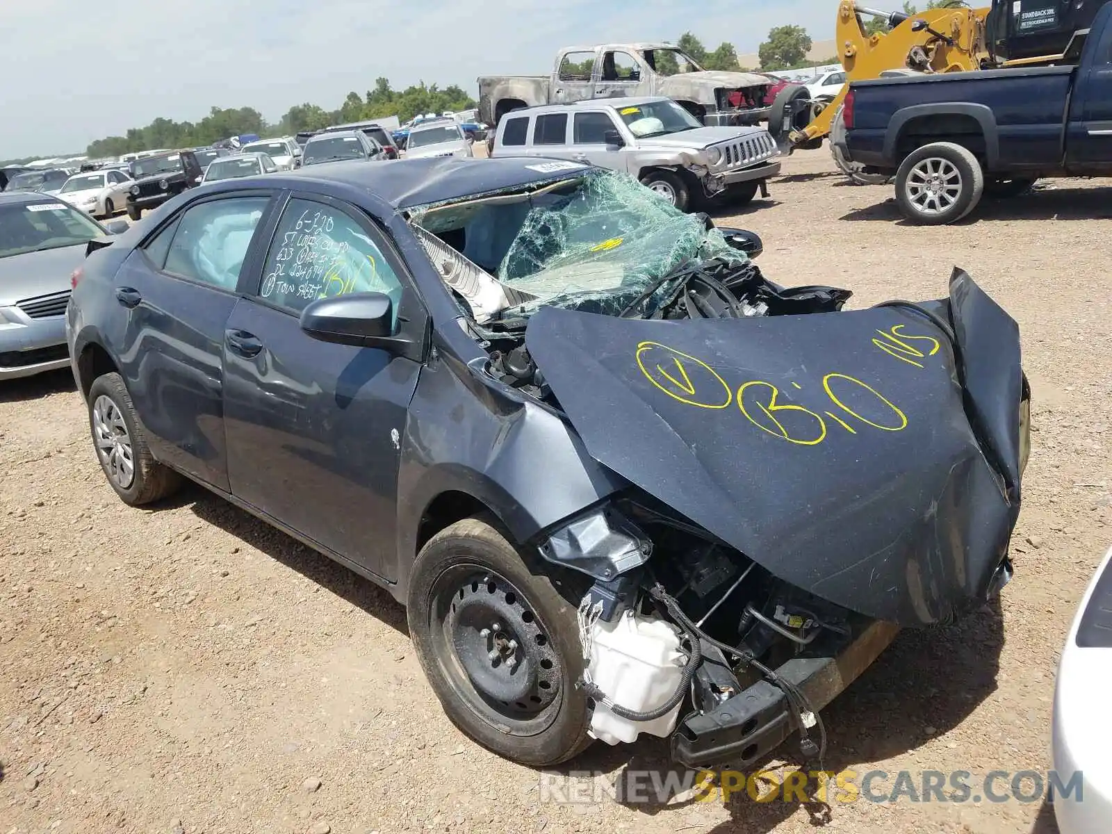 1 Photograph of a damaged car 2T1BURHE2KC181788 TOYOTA COROLLA 2019