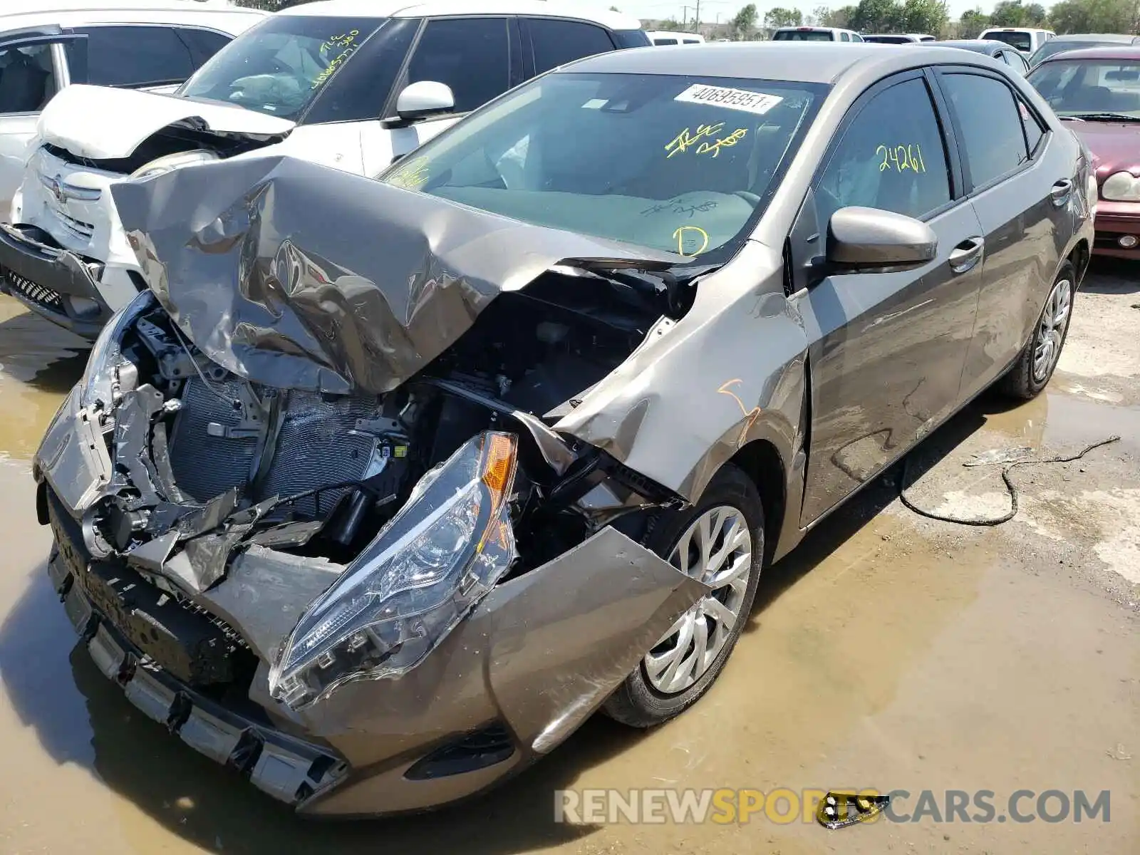 2 Photograph of a damaged car 2T1BURHE2KC183492 TOYOTA COROLLA 2019