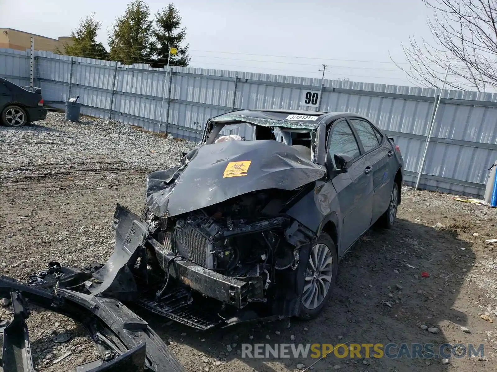 2 Photograph of a damaged car 2T1BURHE2KC183766 TOYOTA COROLLA 2019