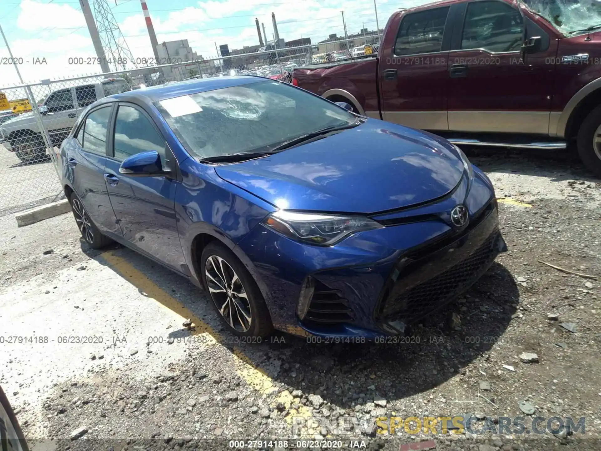 1 Photograph of a damaged car 2T1BURHE2KC185128 TOYOTA COROLLA 2019