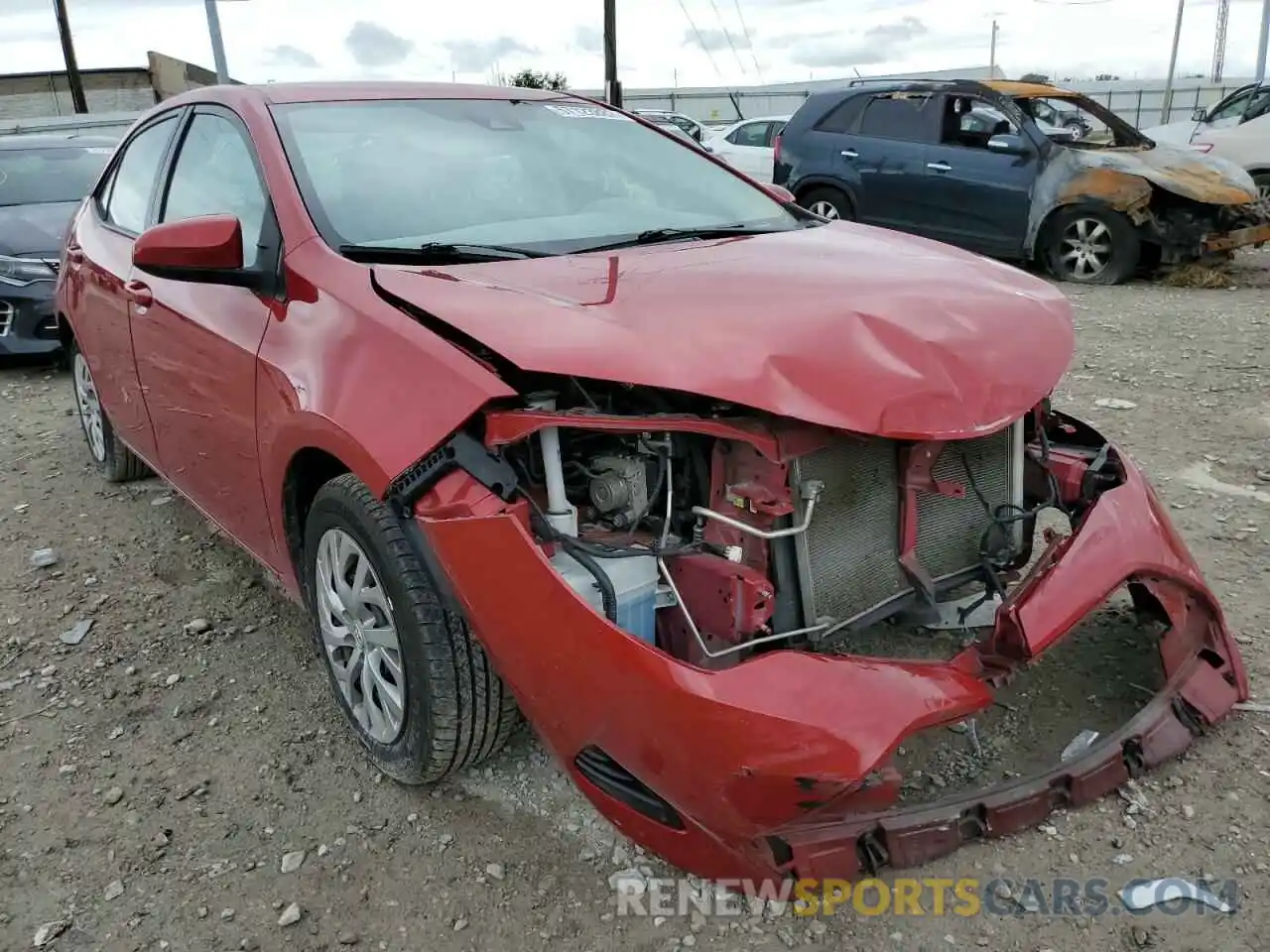 1 Photograph of a damaged car 2T1BURHE2KC185310 TOYOTA COROLLA 2019