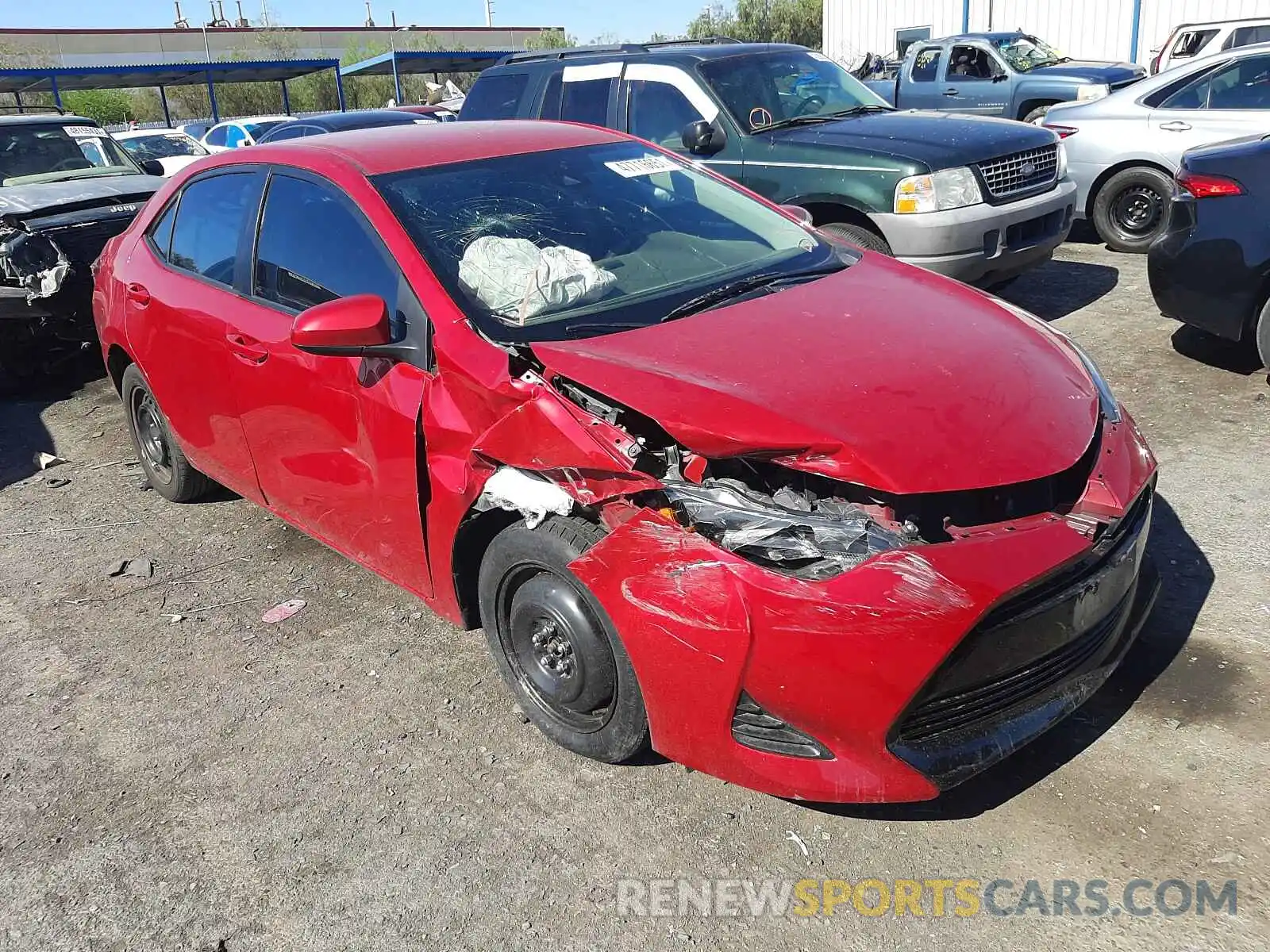 1 Photograph of a damaged car 2T1BURHE2KC185386 TOYOTA COROLLA 2019