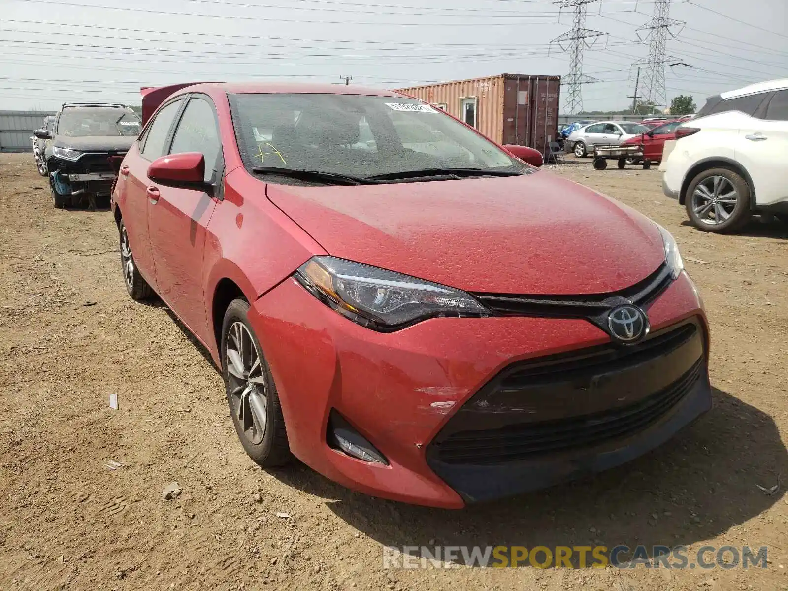 1 Photograph of a damaged car 2T1BURHE2KC185498 TOYOTA COROLLA 2019