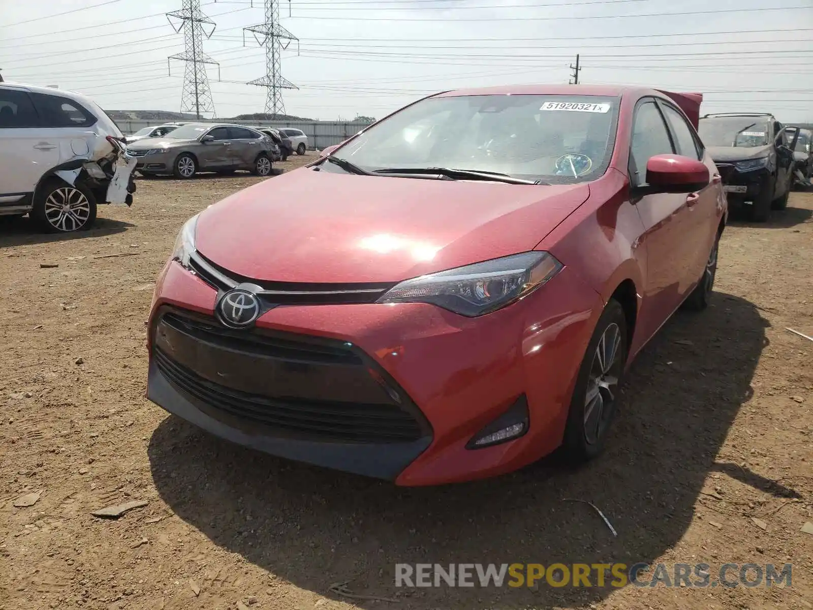 2 Photograph of a damaged car 2T1BURHE2KC185498 TOYOTA COROLLA 2019