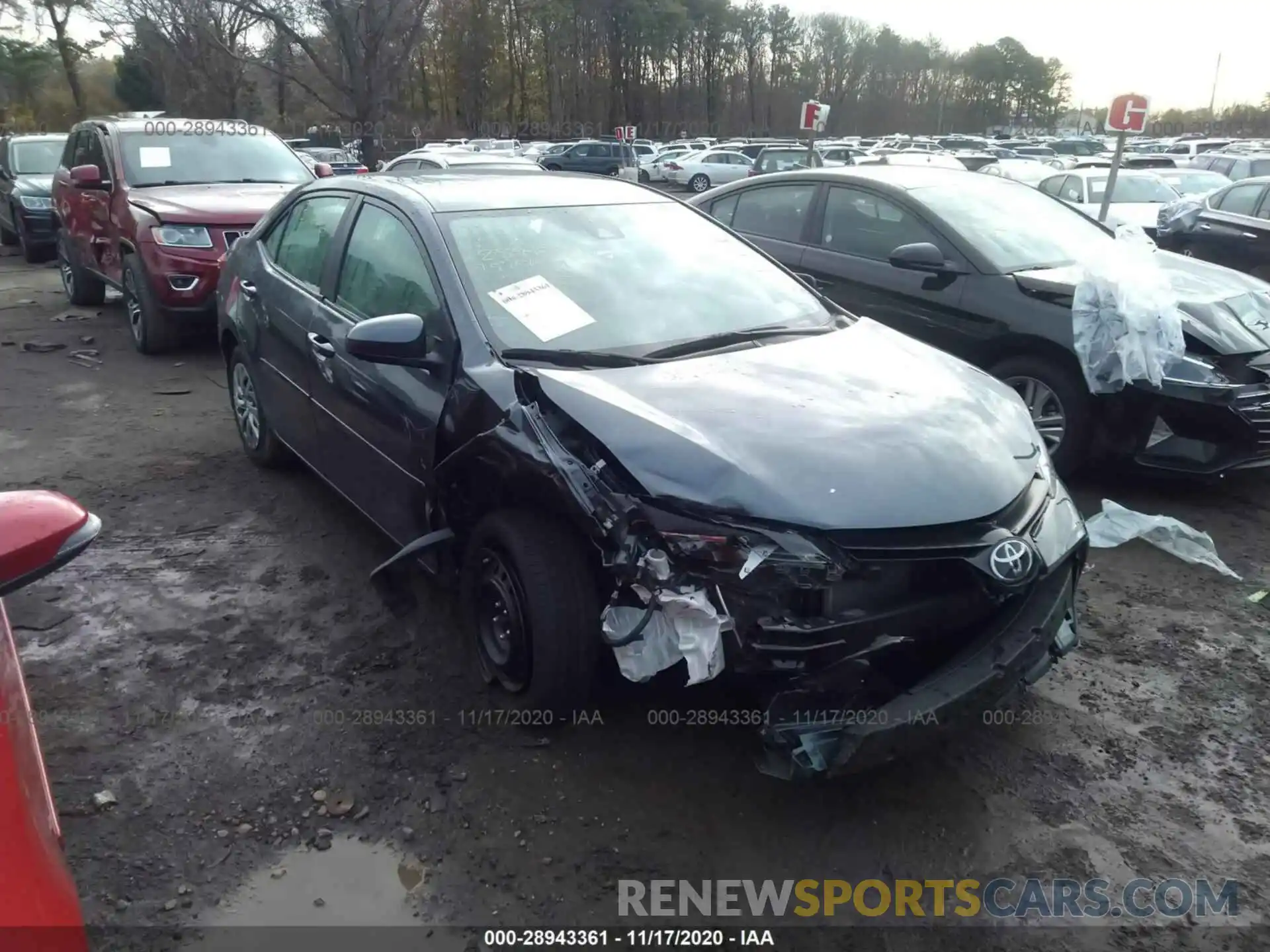 1 Photograph of a damaged car 2T1BURHE2KC187073 TOYOTA COROLLA 2019