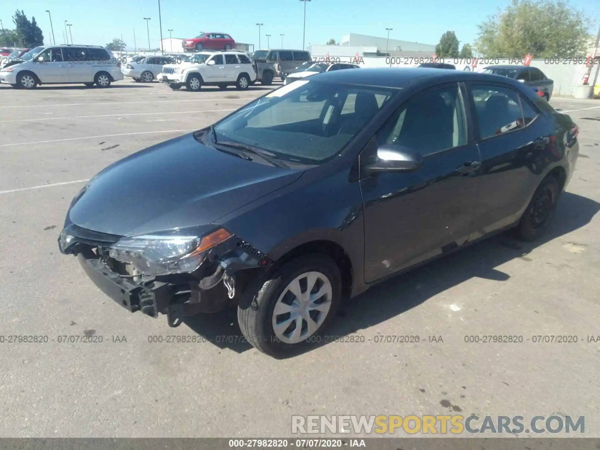 2 Photograph of a damaged car 2T1BURHE2KC187705 TOYOTA COROLLA 2019