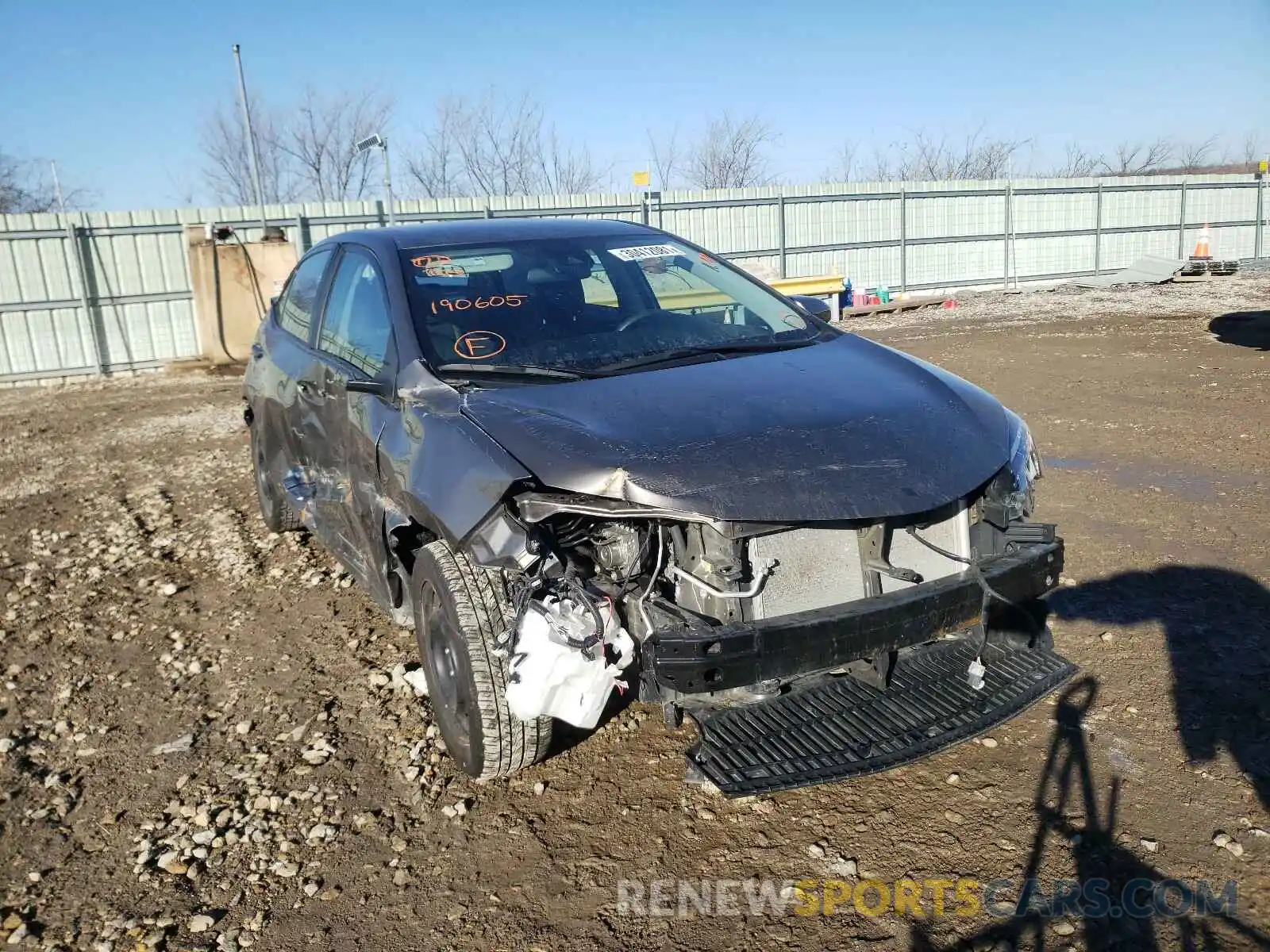 1 Photograph of a damaged car 2T1BURHE2KC190605 TOYOTA COROLLA 2019