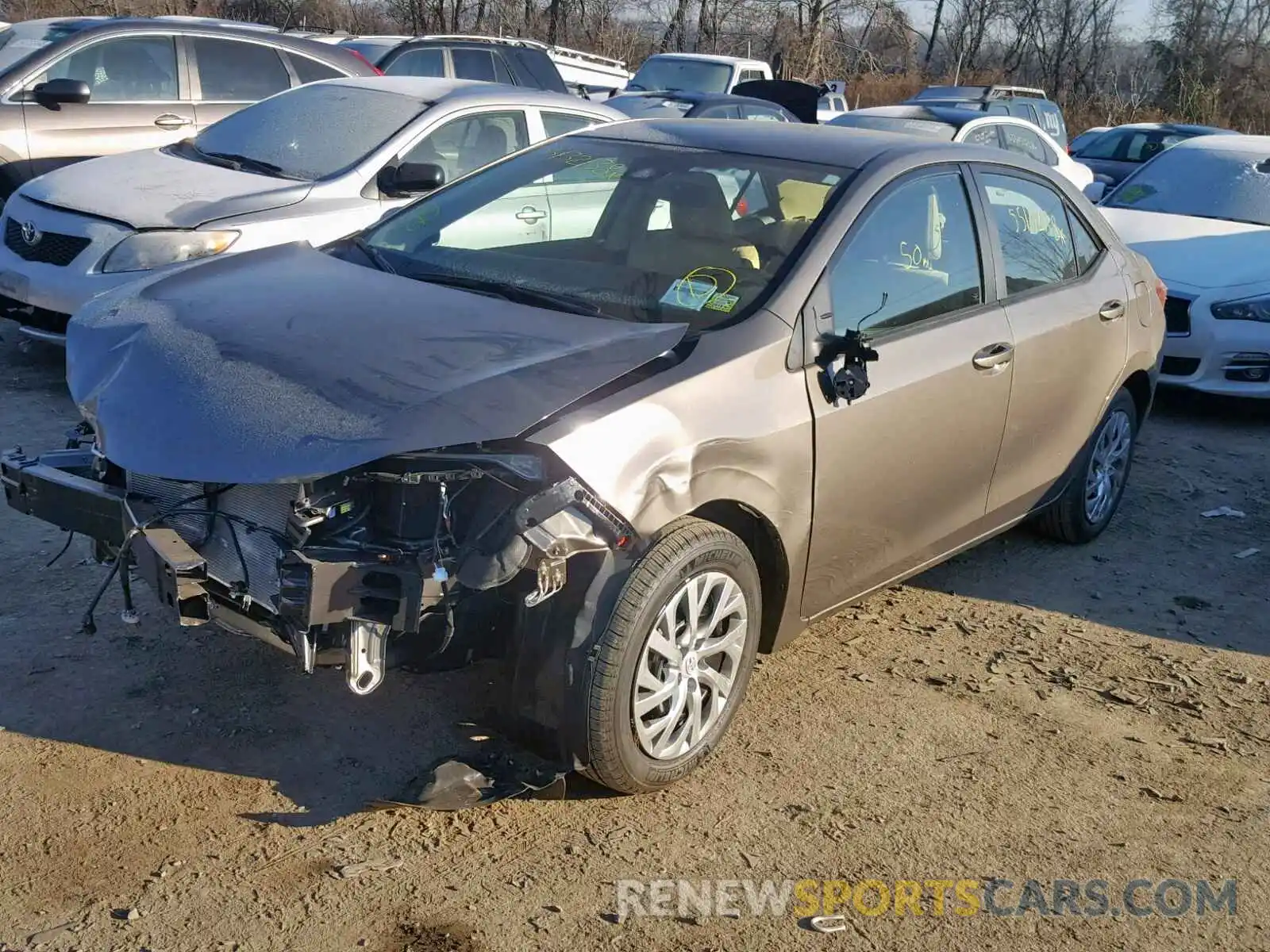 2 Photograph of a damaged car 2T1BURHE2KC192841 TOYOTA COROLLA 2019