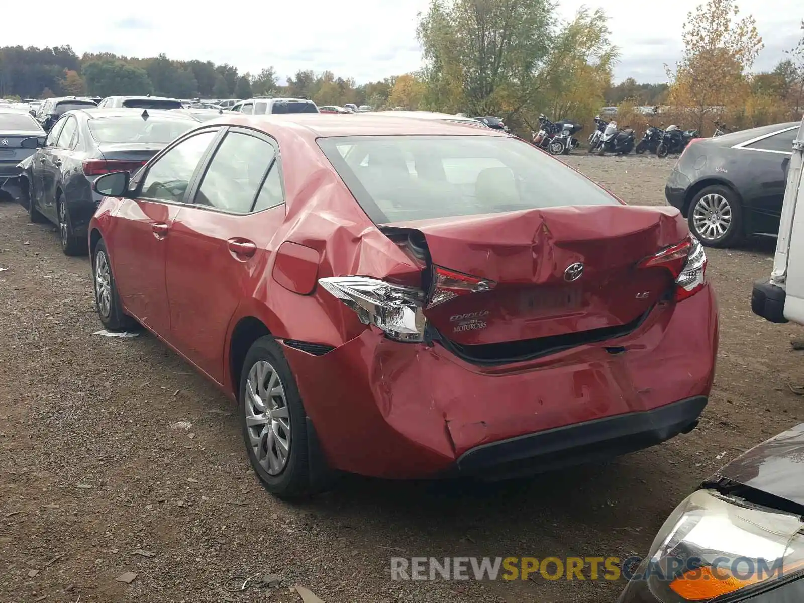 3 Photograph of a damaged car 2T1BURHE2KC195531 TOYOTA COROLLA 2019