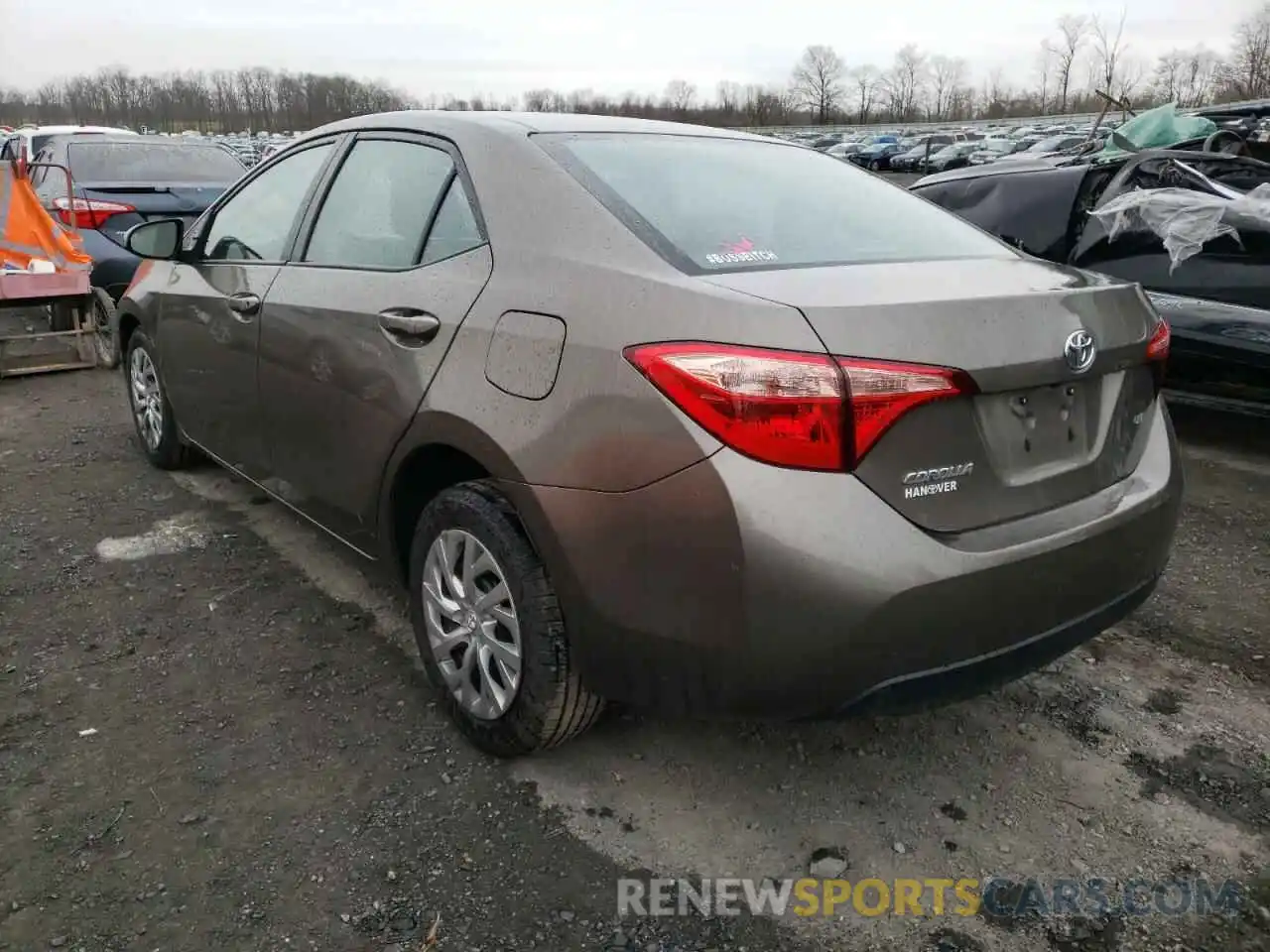 3 Photograph of a damaged car 2T1BURHE2KC196789 TOYOTA COROLLA 2019