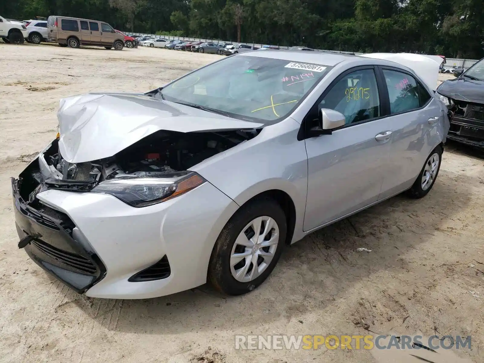 2 Photograph of a damaged car 2T1BURHE2KC200503 TOYOTA COROLLA 2019