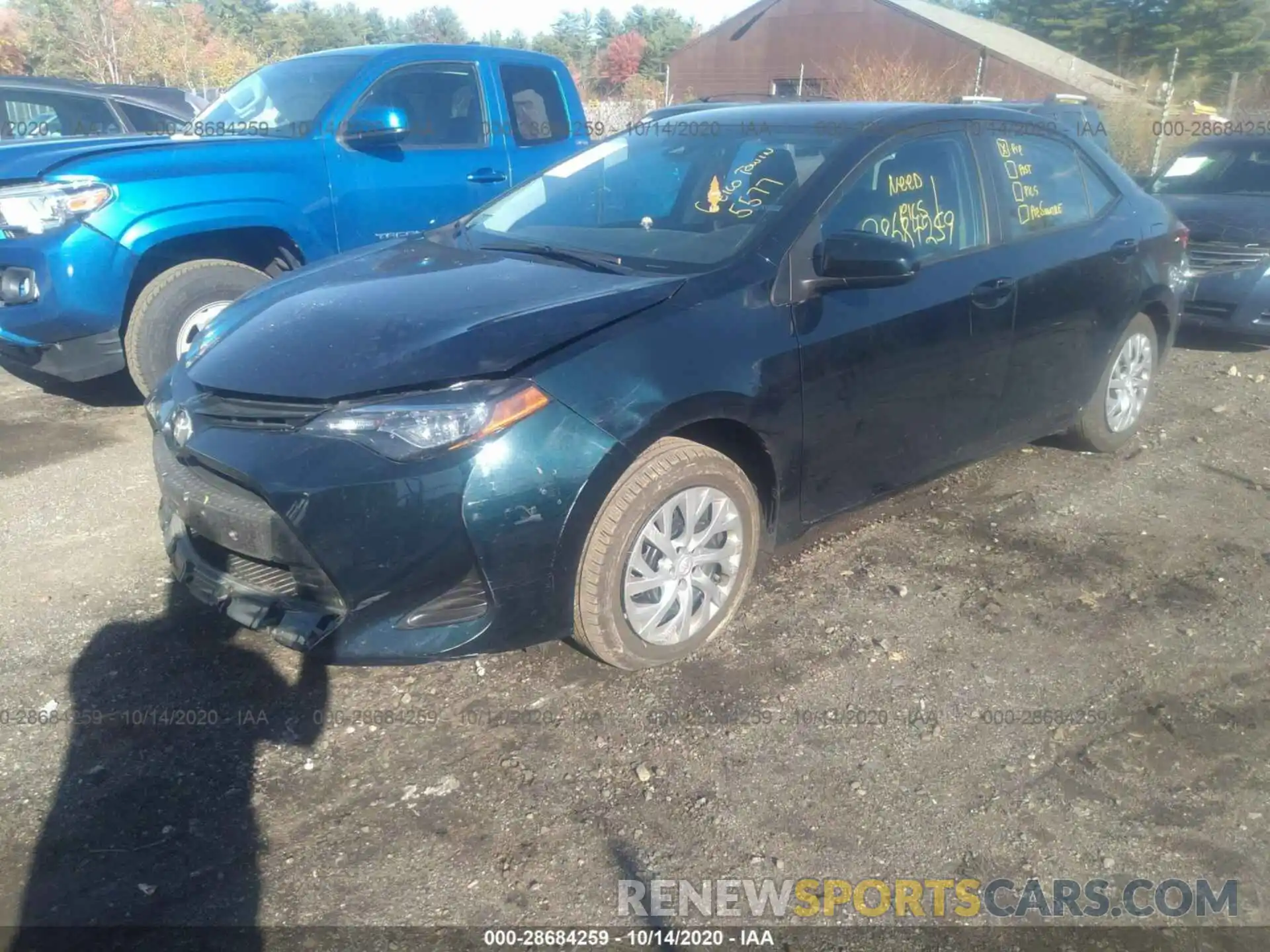 2 Photograph of a damaged car 2T1BURHE2KC206060 TOYOTA COROLLA 2019