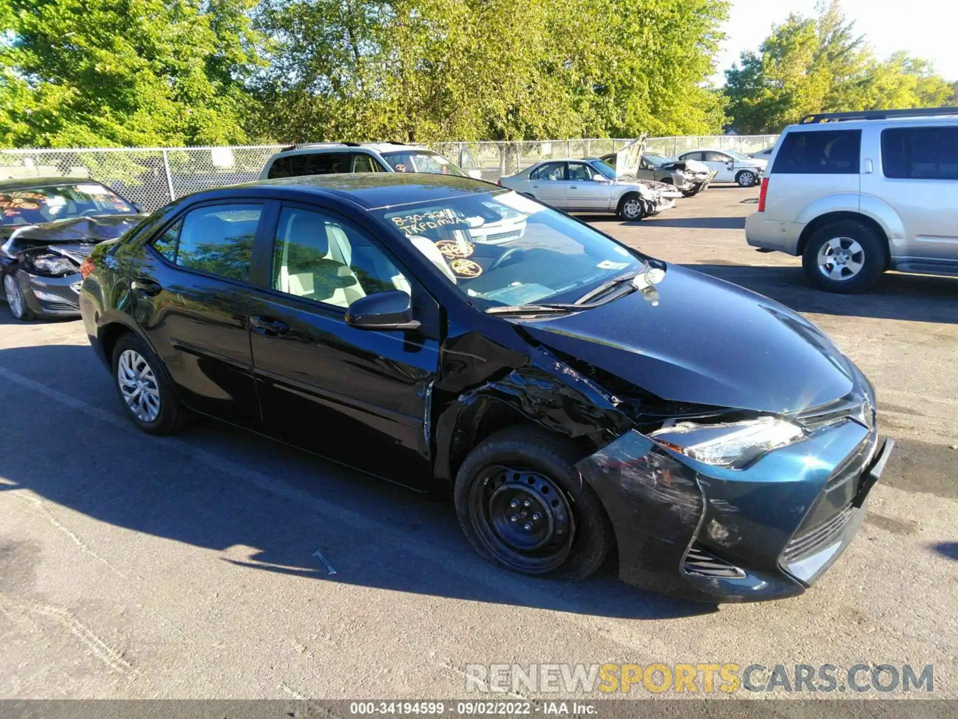 1 Photograph of a damaged car 2T1BURHE2KC206138 TOYOTA COROLLA 2019