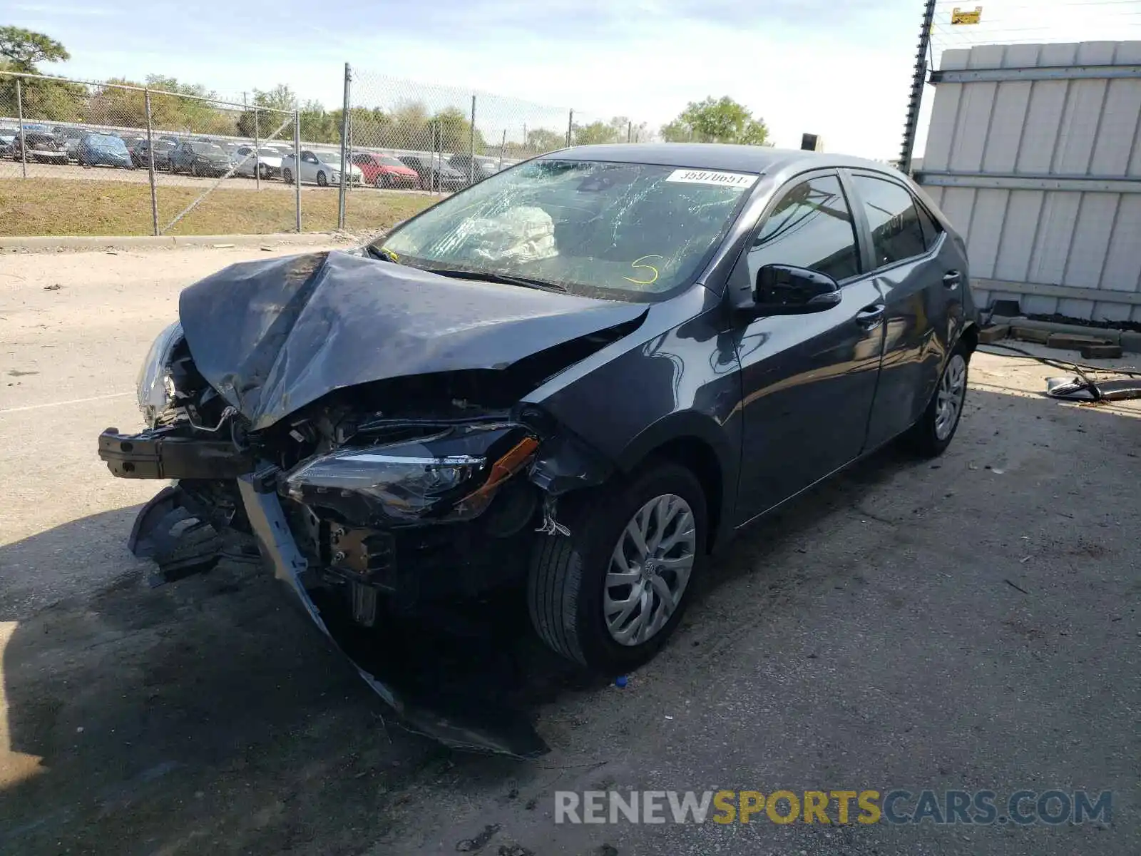 2 Photograph of a damaged car 2T1BURHE2KC206334 TOYOTA COROLLA 2019