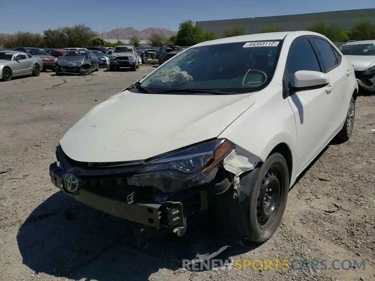 2 Photograph of a damaged car 2T1BURHE2KC207273 TOYOTA COROLLA 2019