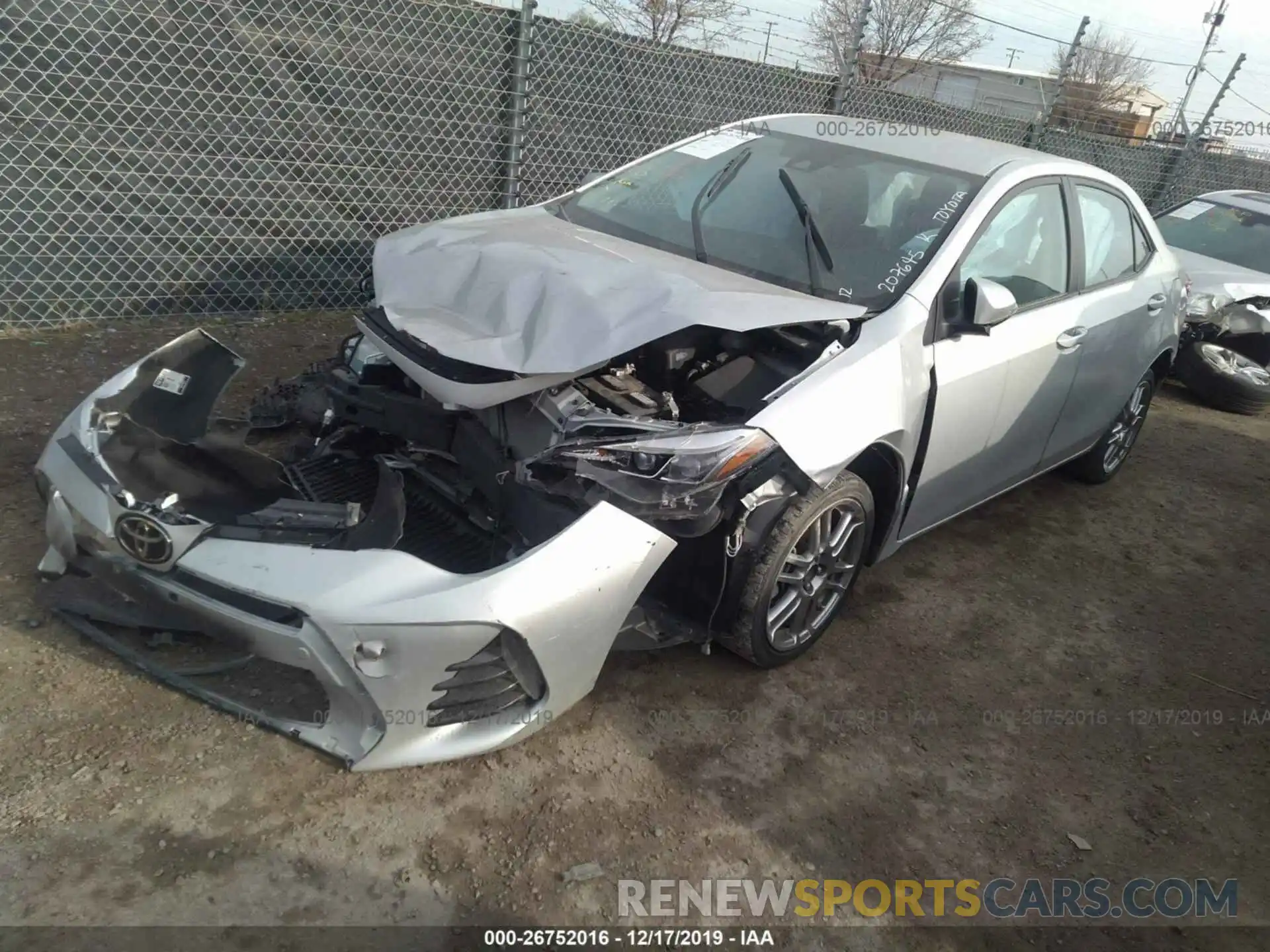 2 Photograph of a damaged car 2T1BURHE2KC207645 TOYOTA COROLLA 2019