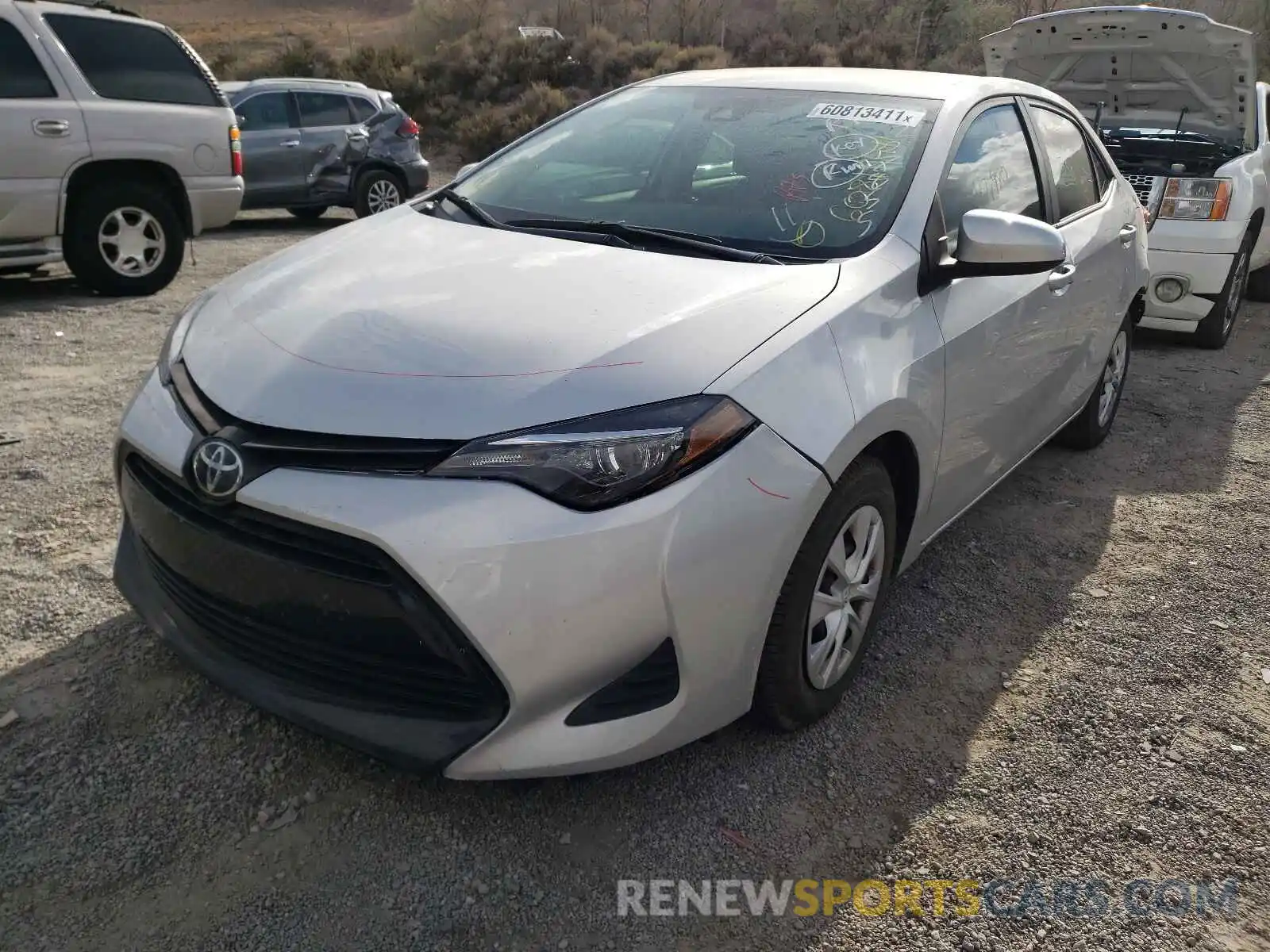 2 Photograph of a damaged car 2T1BURHE2KC207855 TOYOTA COROLLA 2019