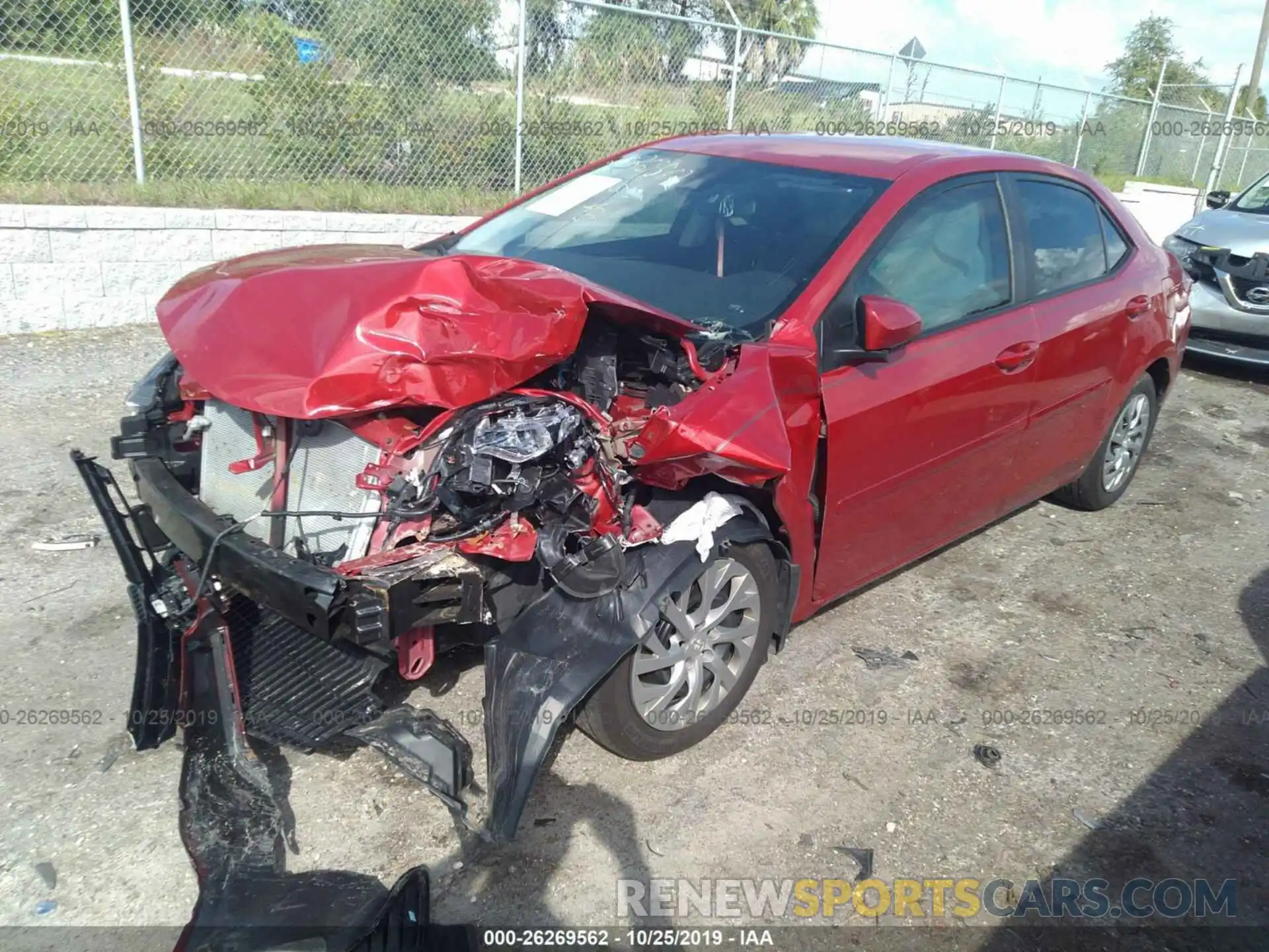 2 Photograph of a damaged car 2T1BURHE2KC207919 TOYOTA COROLLA 2019