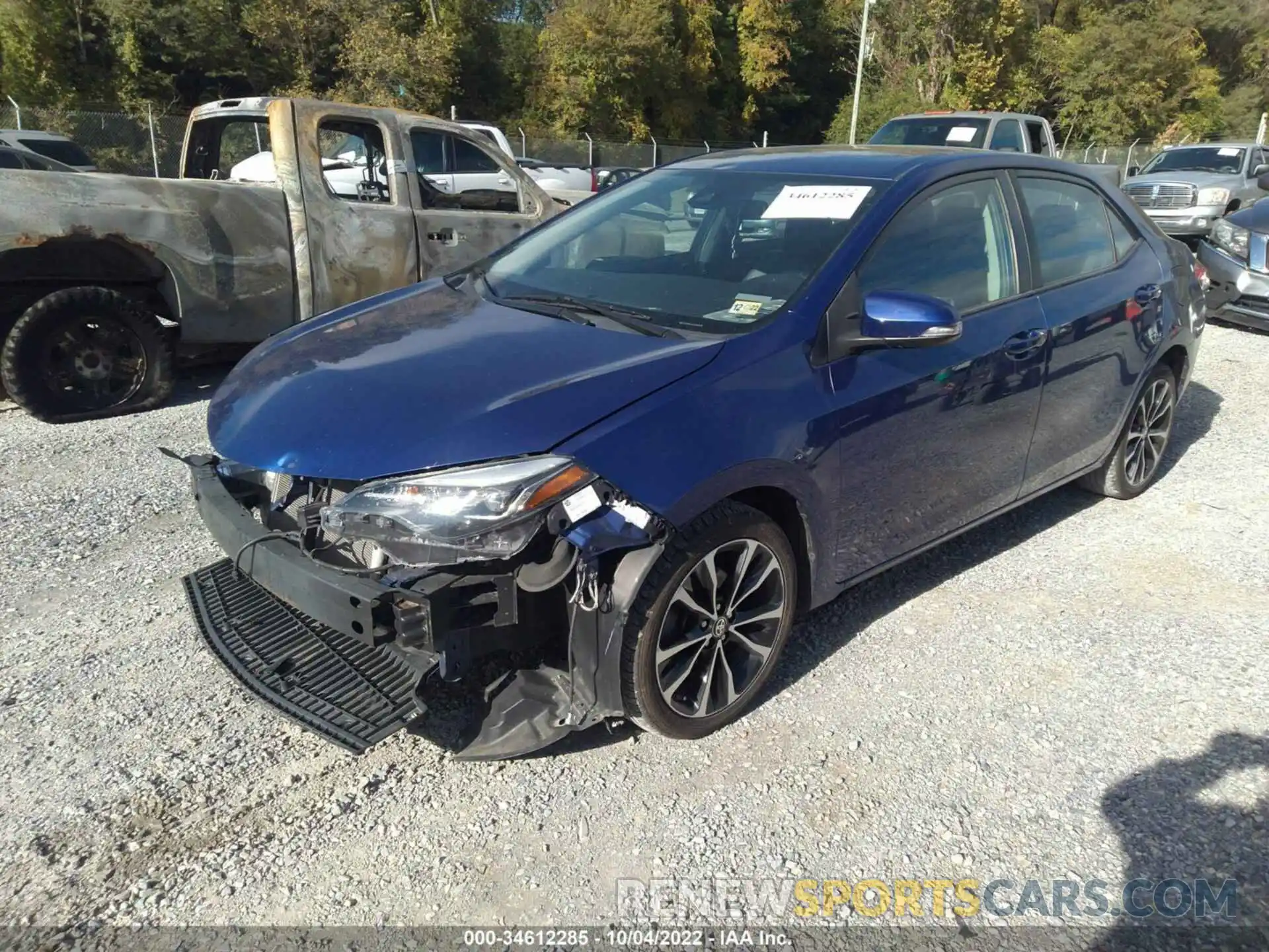 2 Photograph of a damaged car 2T1BURHE2KC208200 TOYOTA COROLLA 2019