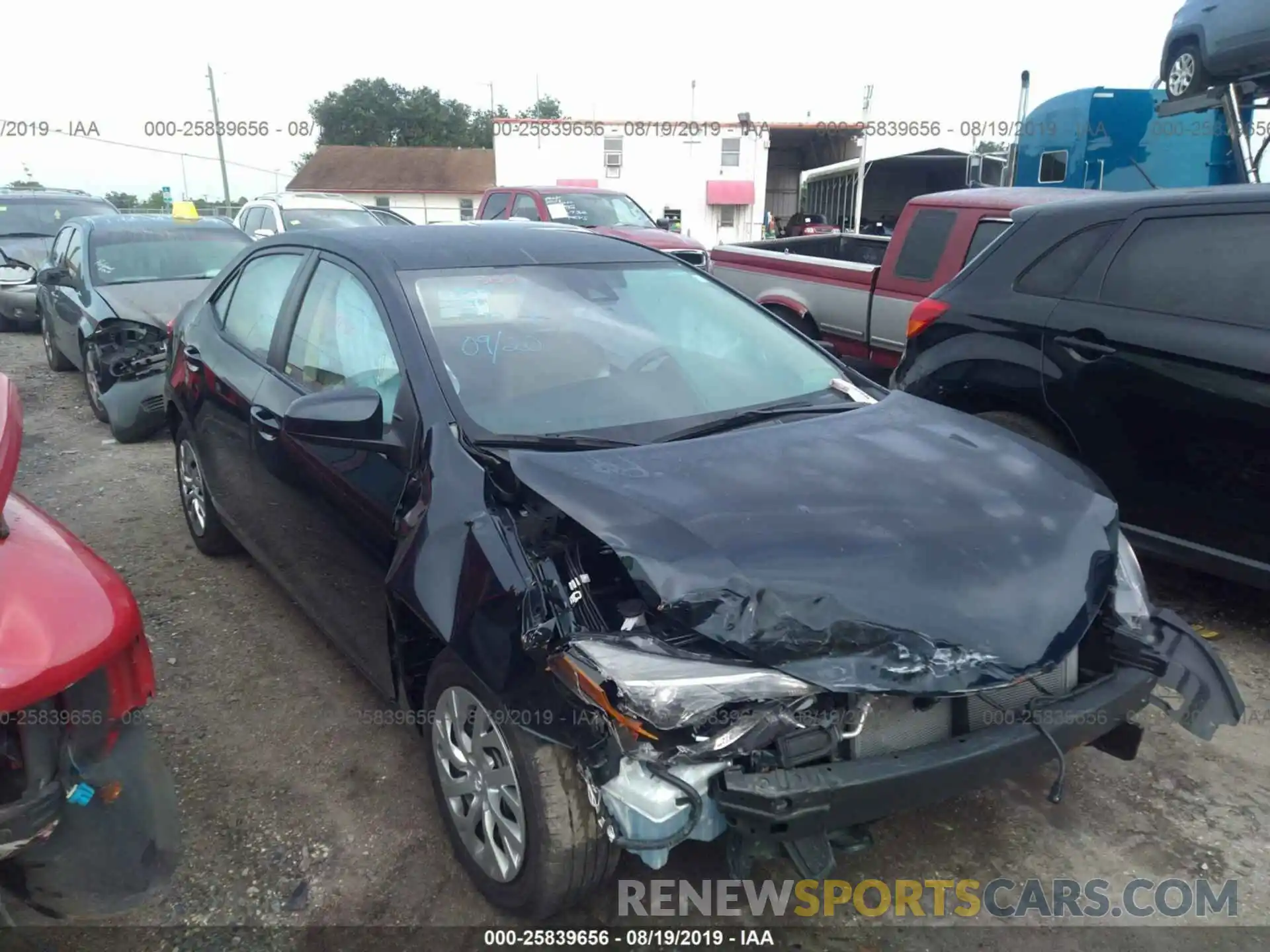 1 Photograph of a damaged car 2T1BURHE2KC209783 TOYOTA COROLLA 2019