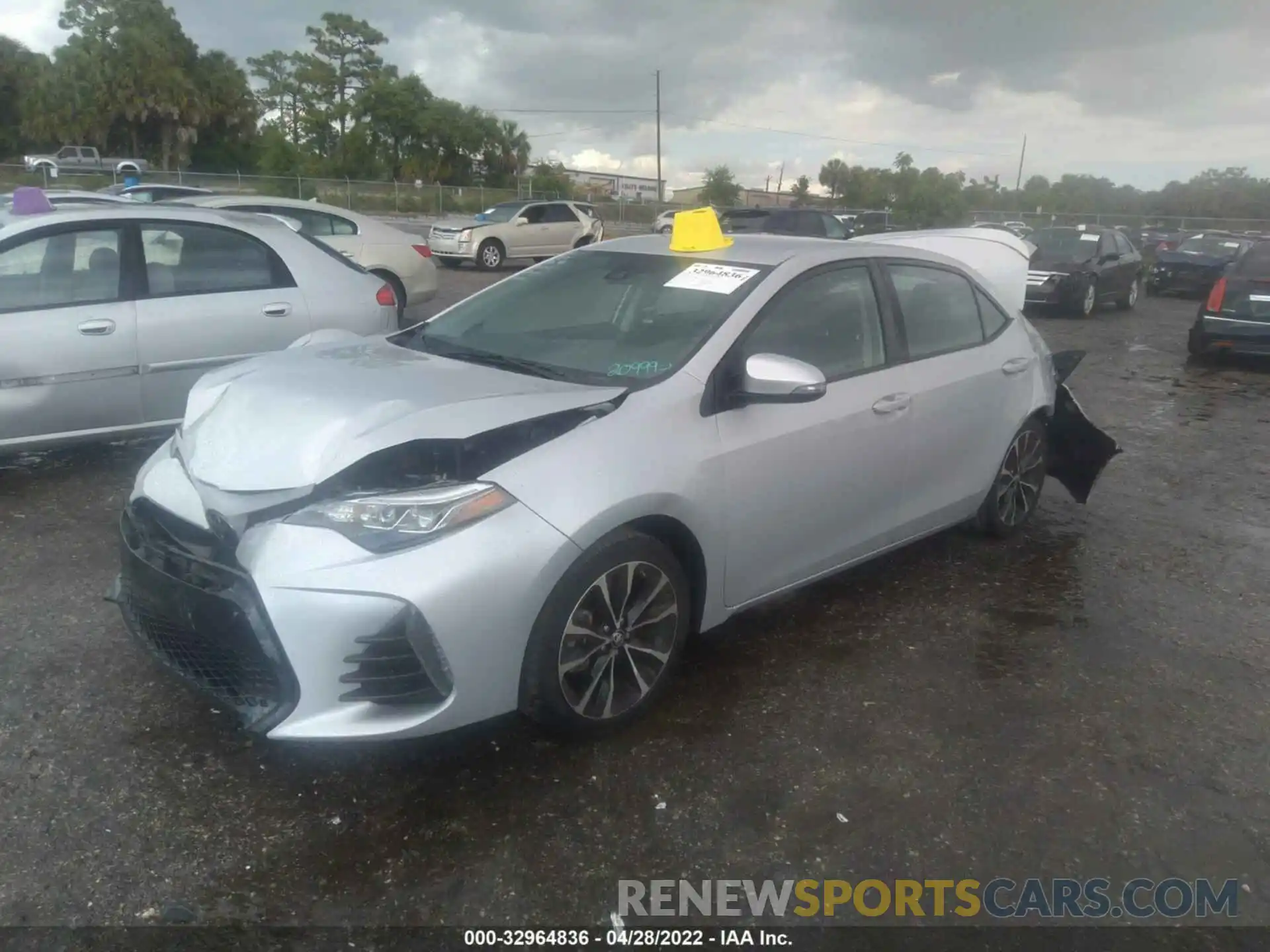 2 Photograph of a damaged car 2T1BURHE2KC209993 TOYOTA COROLLA 2019