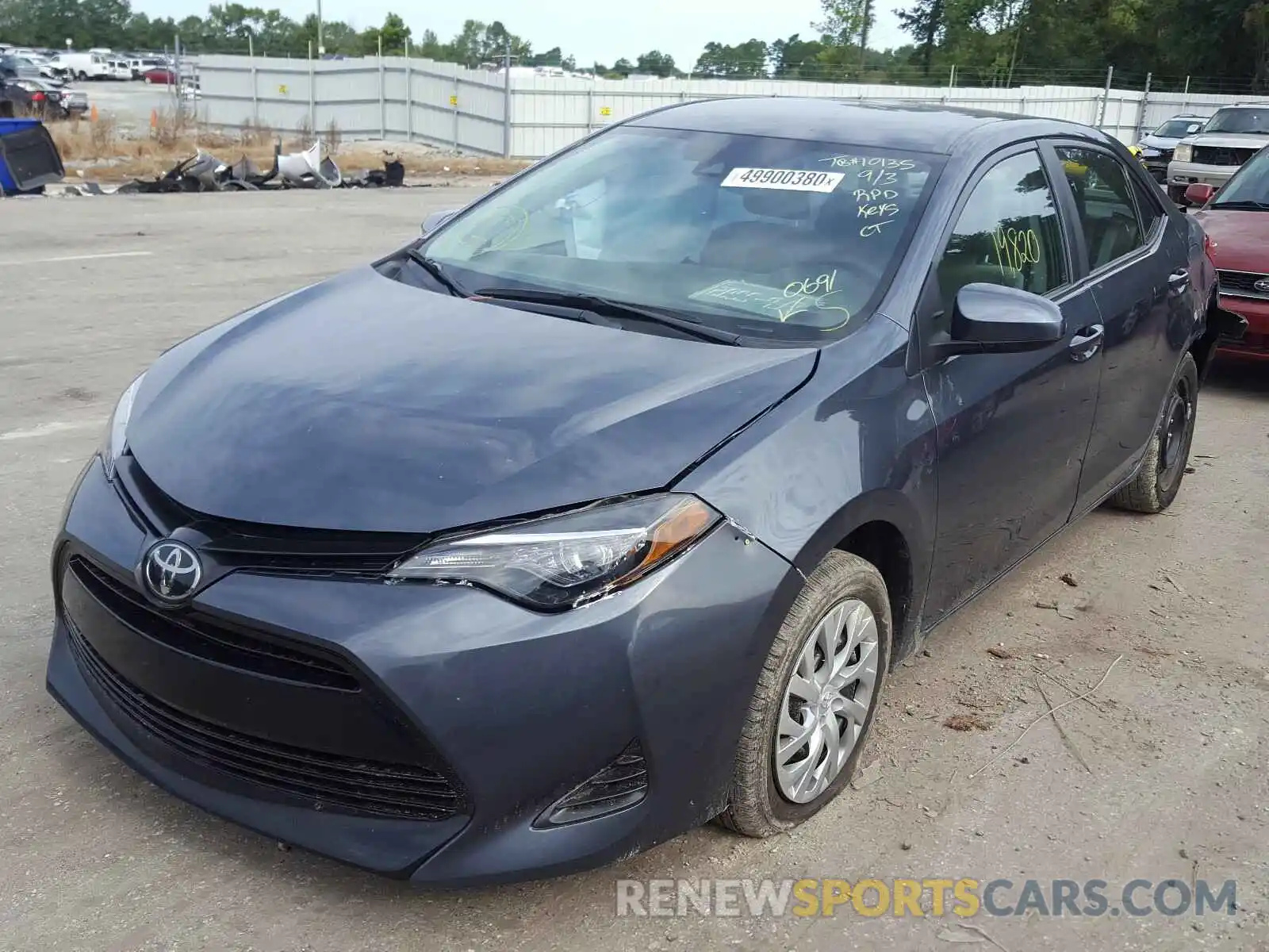 2 Photograph of a damaged car 2T1BURHE2KC210691 TOYOTA COROLLA 2019