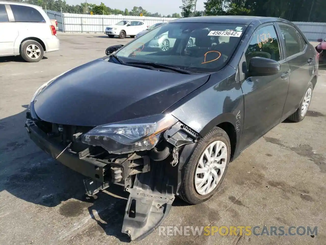 2 Photograph of a damaged car 2T1BURHE2KC211811 TOYOTA COROLLA 2019