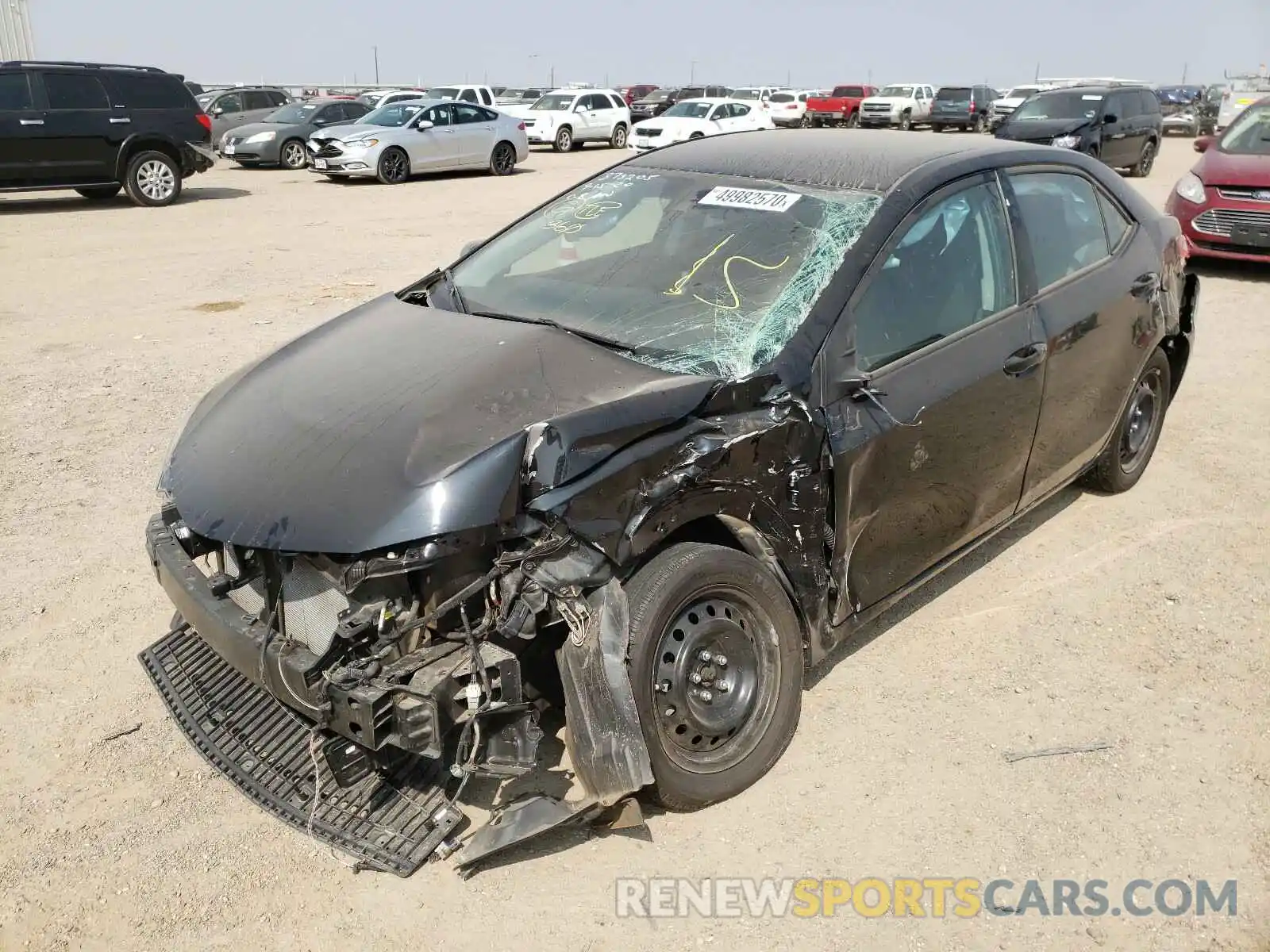 2 Photograph of a damaged car 2T1BURHE2KC213333 TOYOTA COROLLA 2019