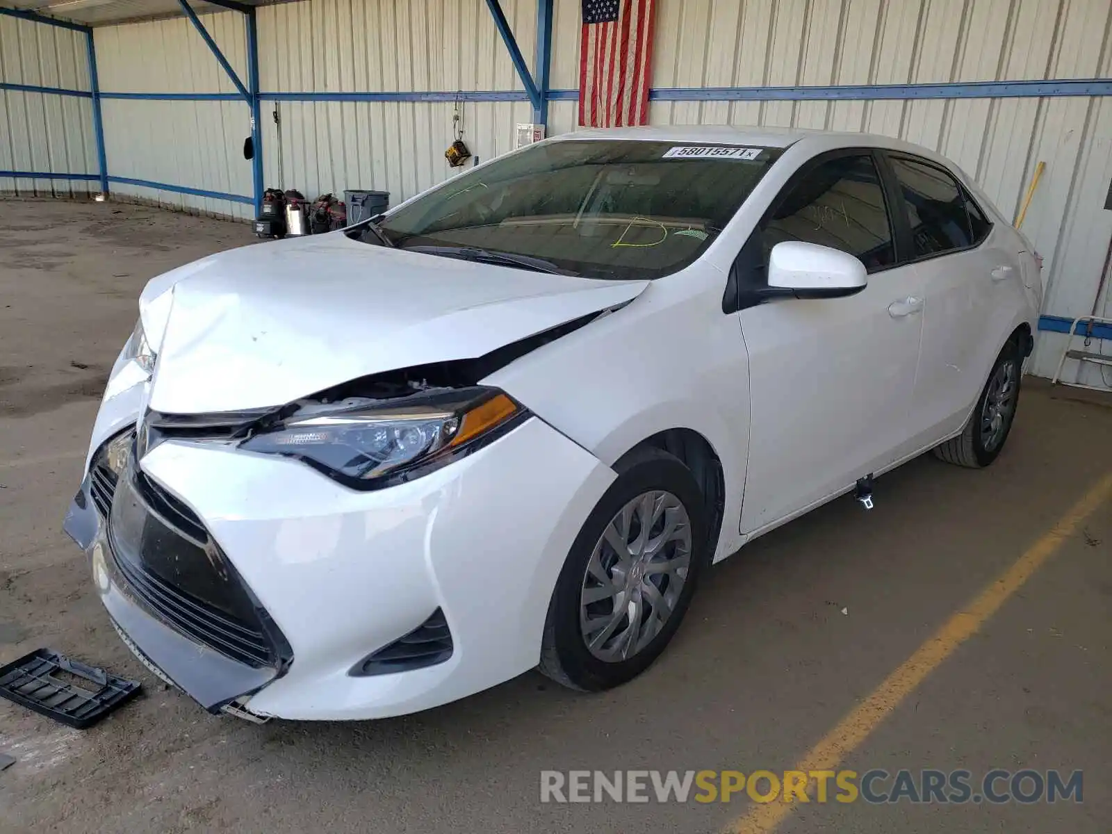 2 Photograph of a damaged car 2T1BURHE2KC214496 TOYOTA COROLLA 2019