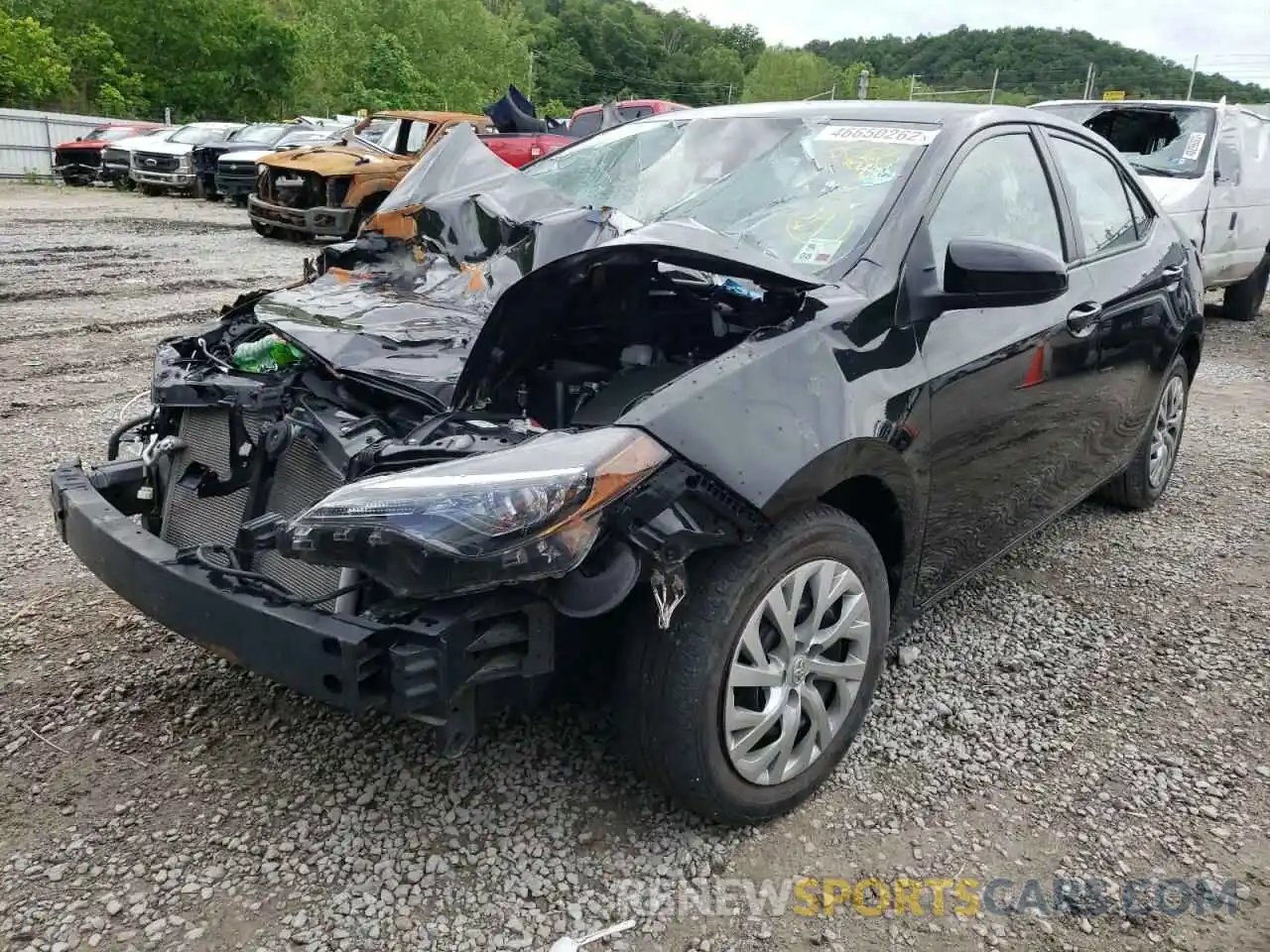 2 Photograph of a damaged car 2T1BURHE2KC214952 TOYOTA COROLLA 2019