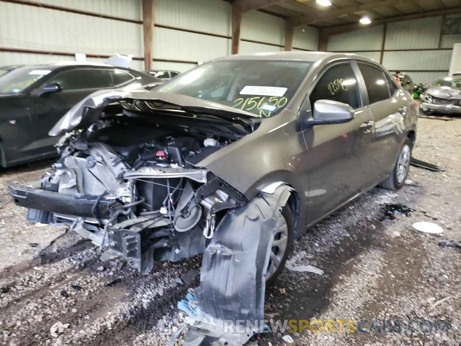2 Фотография поврежденного автомобиля 2T1BURHE2KC215650 TOYOTA COROLLA 2019