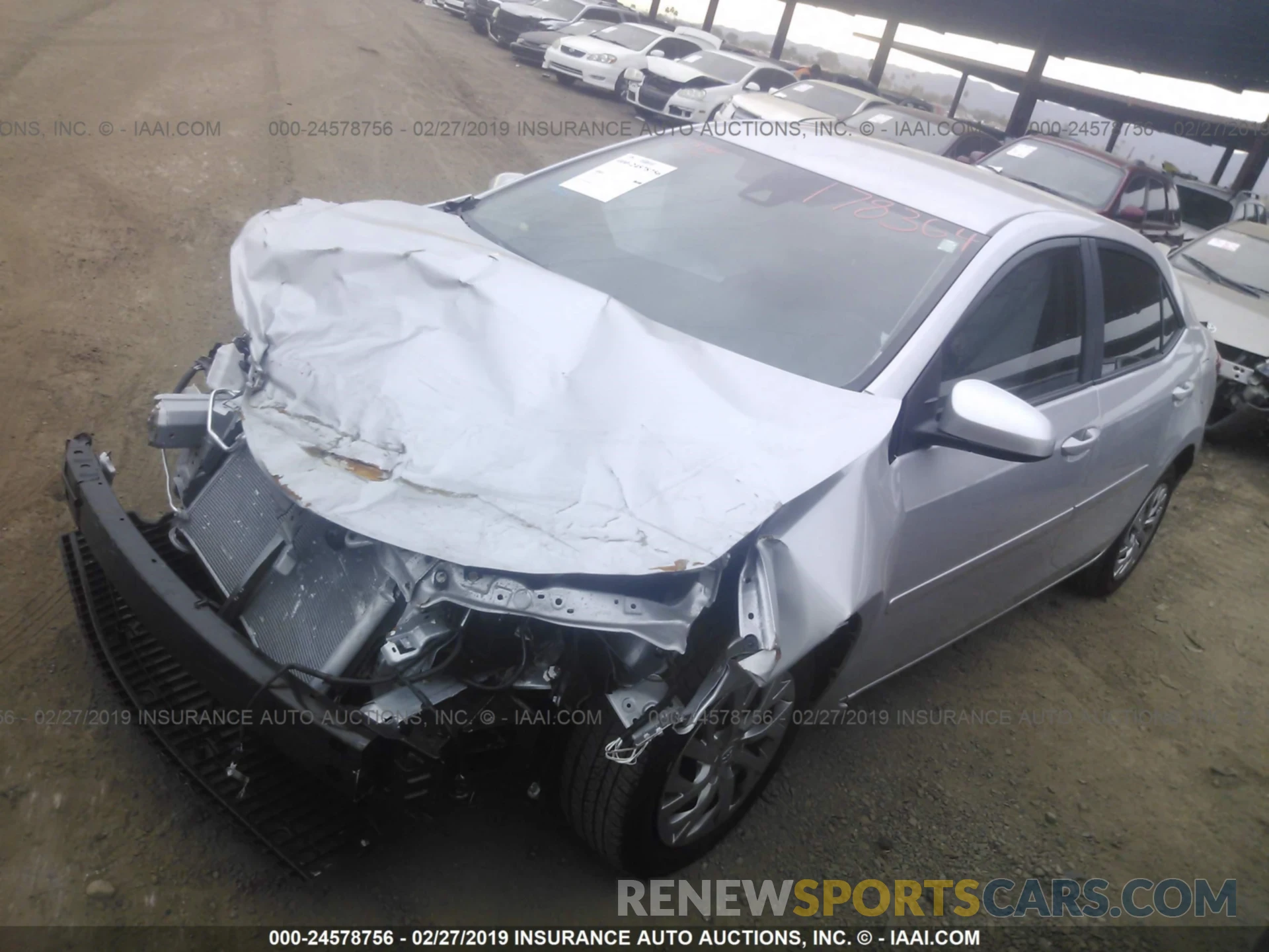 2 Photograph of a damaged car 2T1BURHE2KC215731 TOYOTA COROLLA 2019