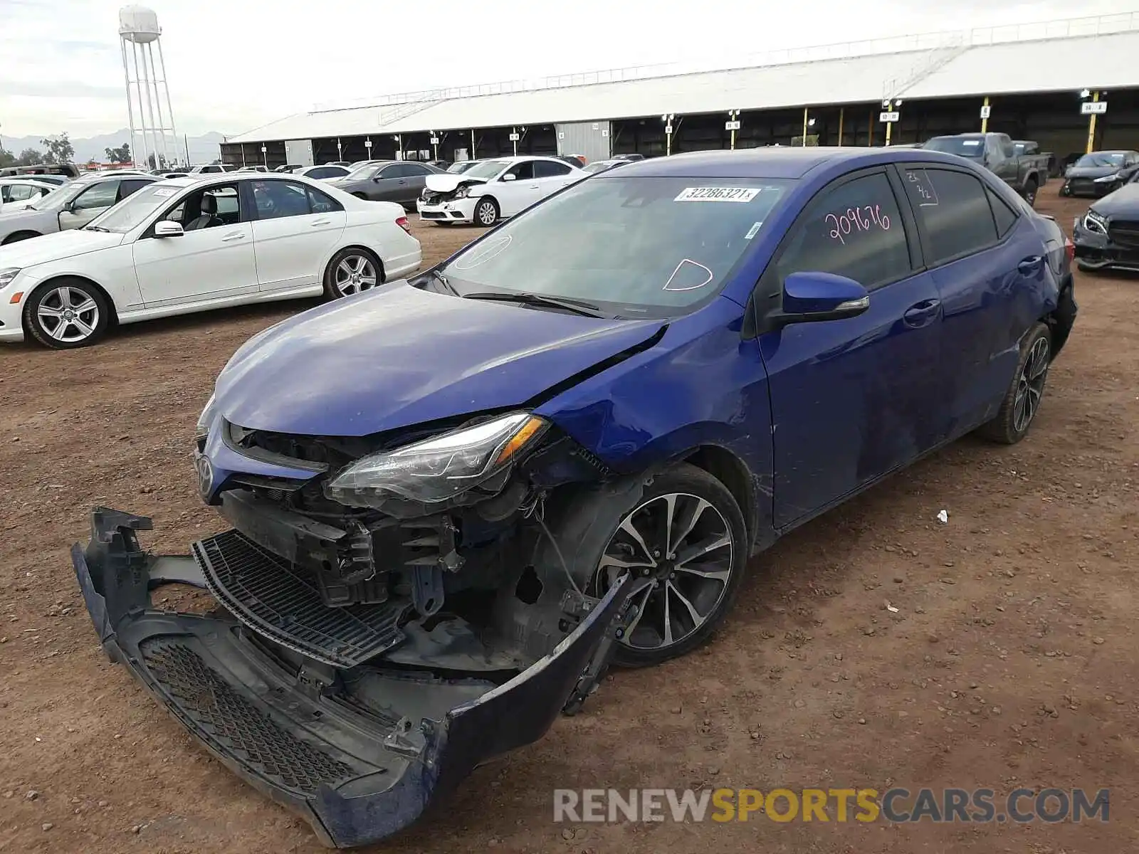 2 Photograph of a damaged car 2T1BURHE2KC215874 TOYOTA COROLLA 2019