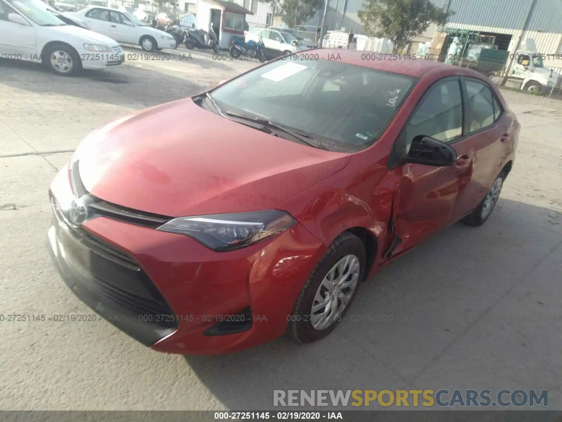 2 Photograph of a damaged car 2T1BURHE2KC215941 TOYOTA COROLLA 2019