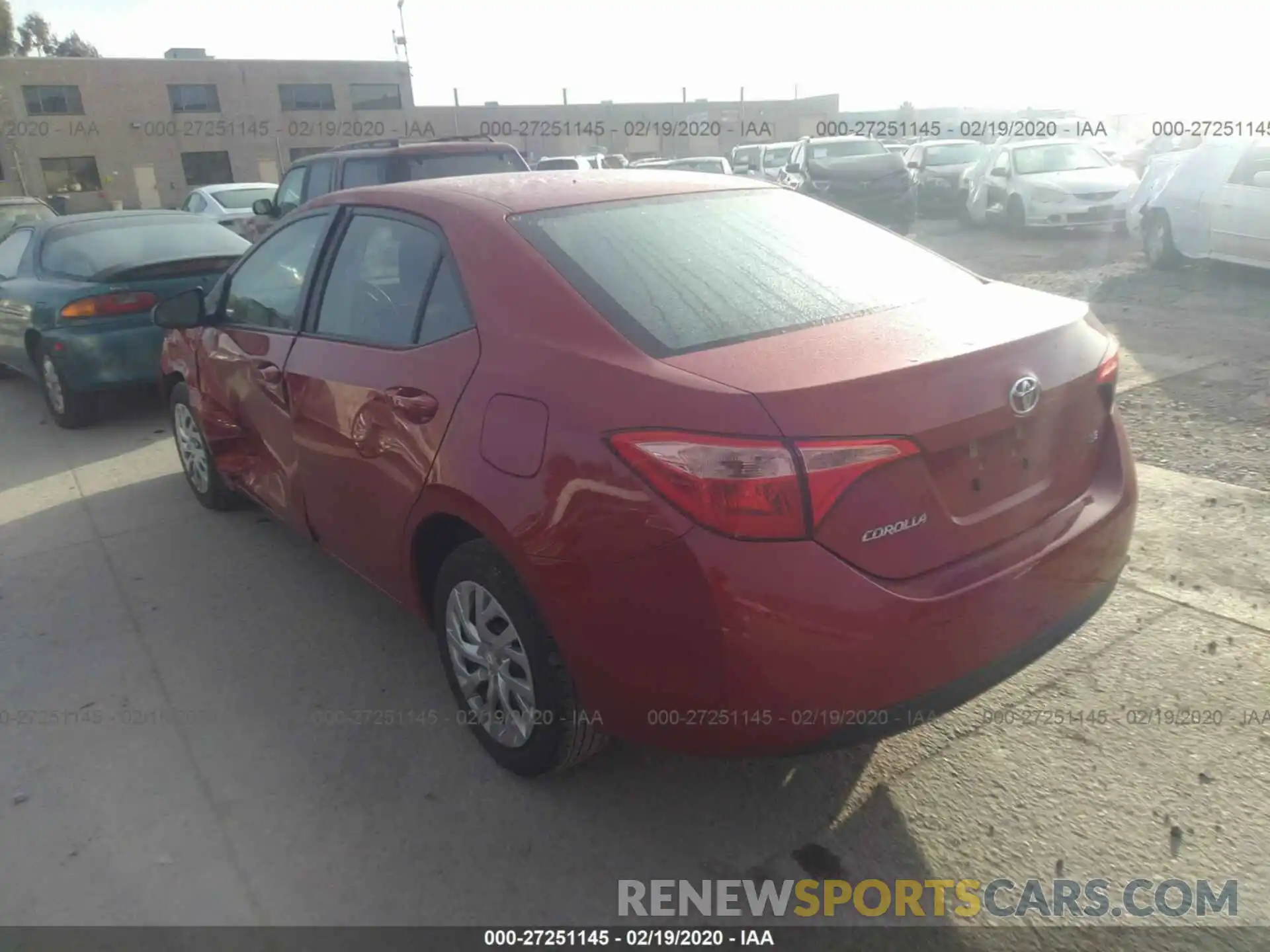 3 Photograph of a damaged car 2T1BURHE2KC215941 TOYOTA COROLLA 2019