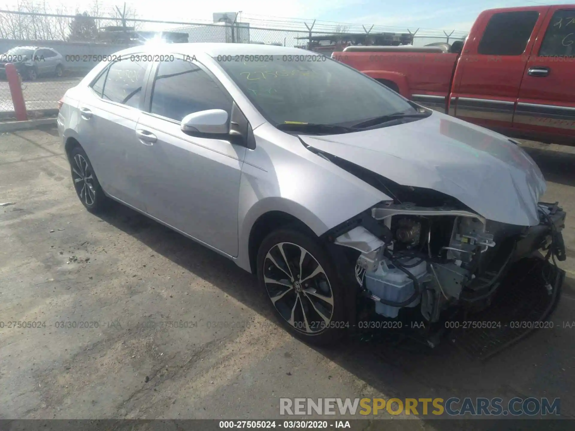 1 Photograph of a damaged car 2T1BURHE2KC216068 TOYOTA COROLLA 2019