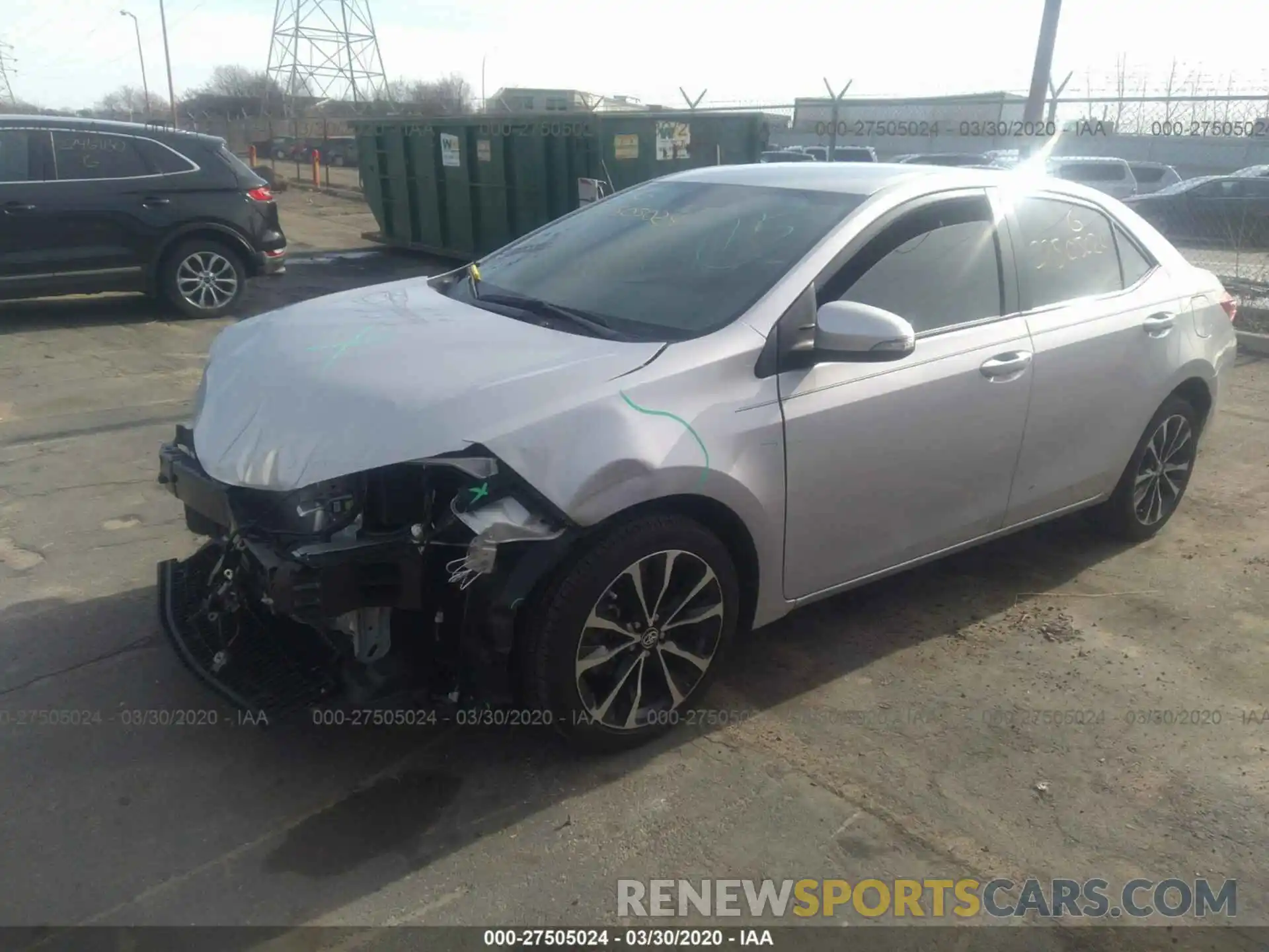 2 Photograph of a damaged car 2T1BURHE2KC216068 TOYOTA COROLLA 2019