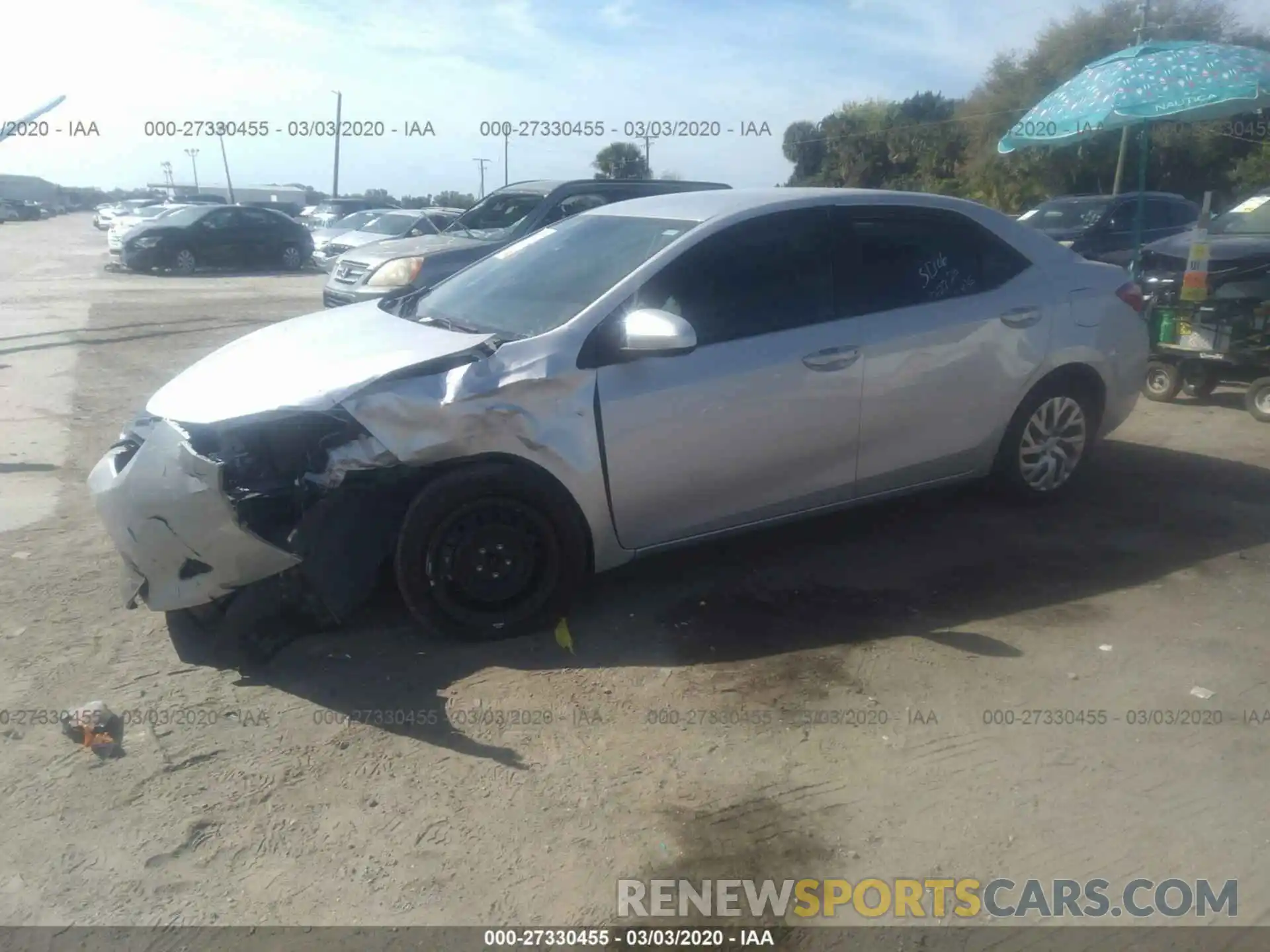 2 Photograph of a damaged car 2T1BURHE2KC216460 TOYOTA COROLLA 2019