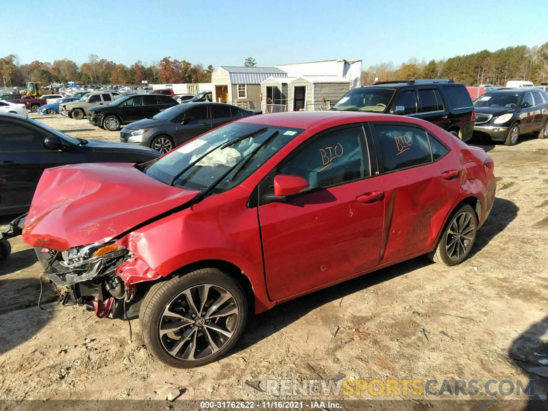 2 Photograph of a damaged car 2T1BURHE2KC216989 TOYOTA COROLLA 2019