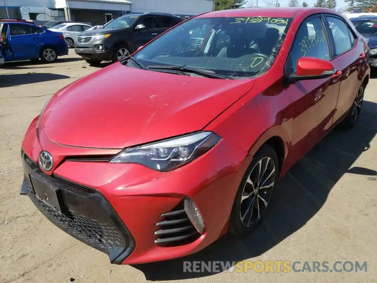 2 Photograph of a damaged car 2T1BURHE2KC217608 TOYOTA COROLLA 2019