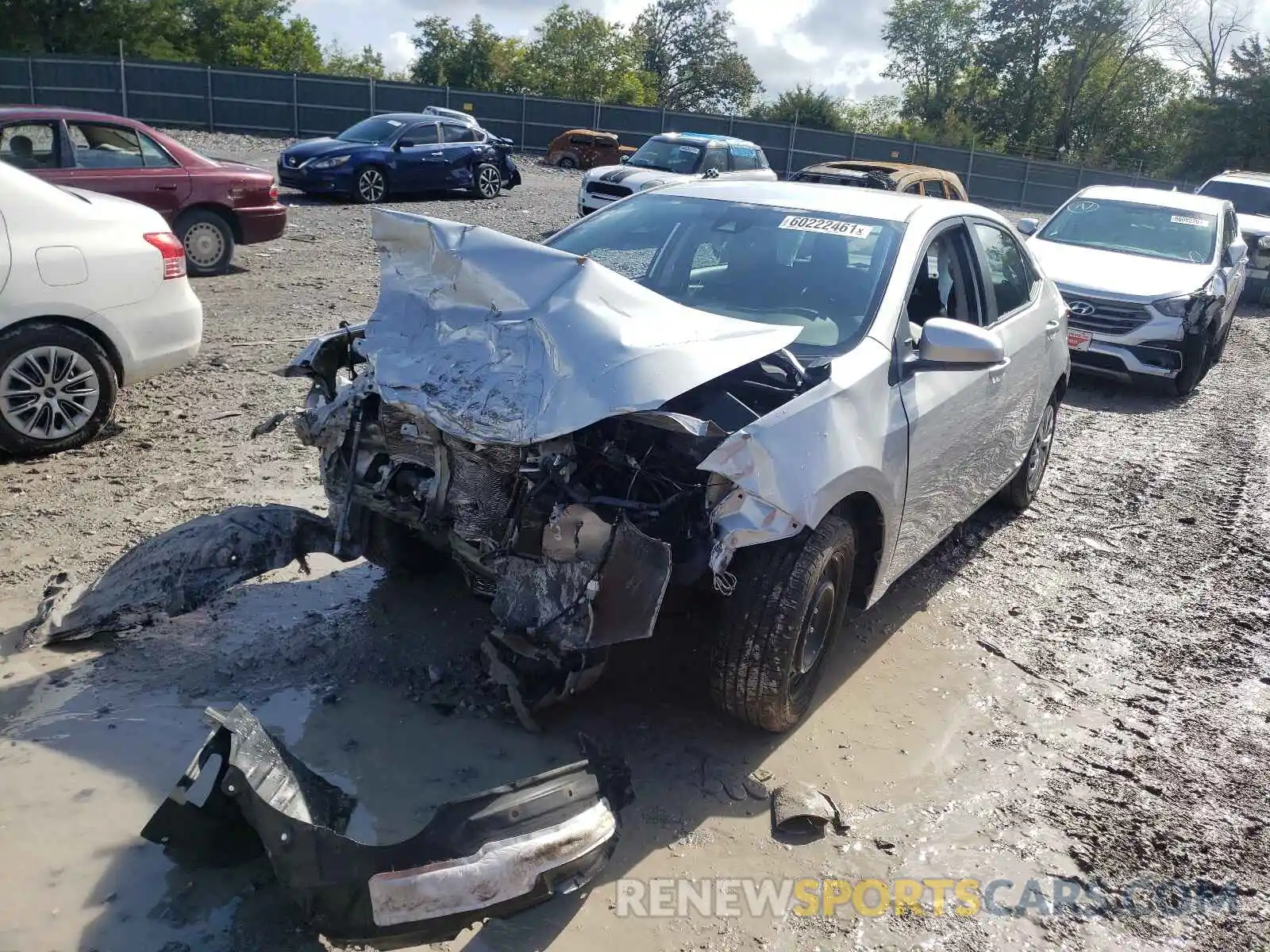 2 Photograph of a damaged car 2T1BURHE2KC218922 TOYOTA COROLLA 2019