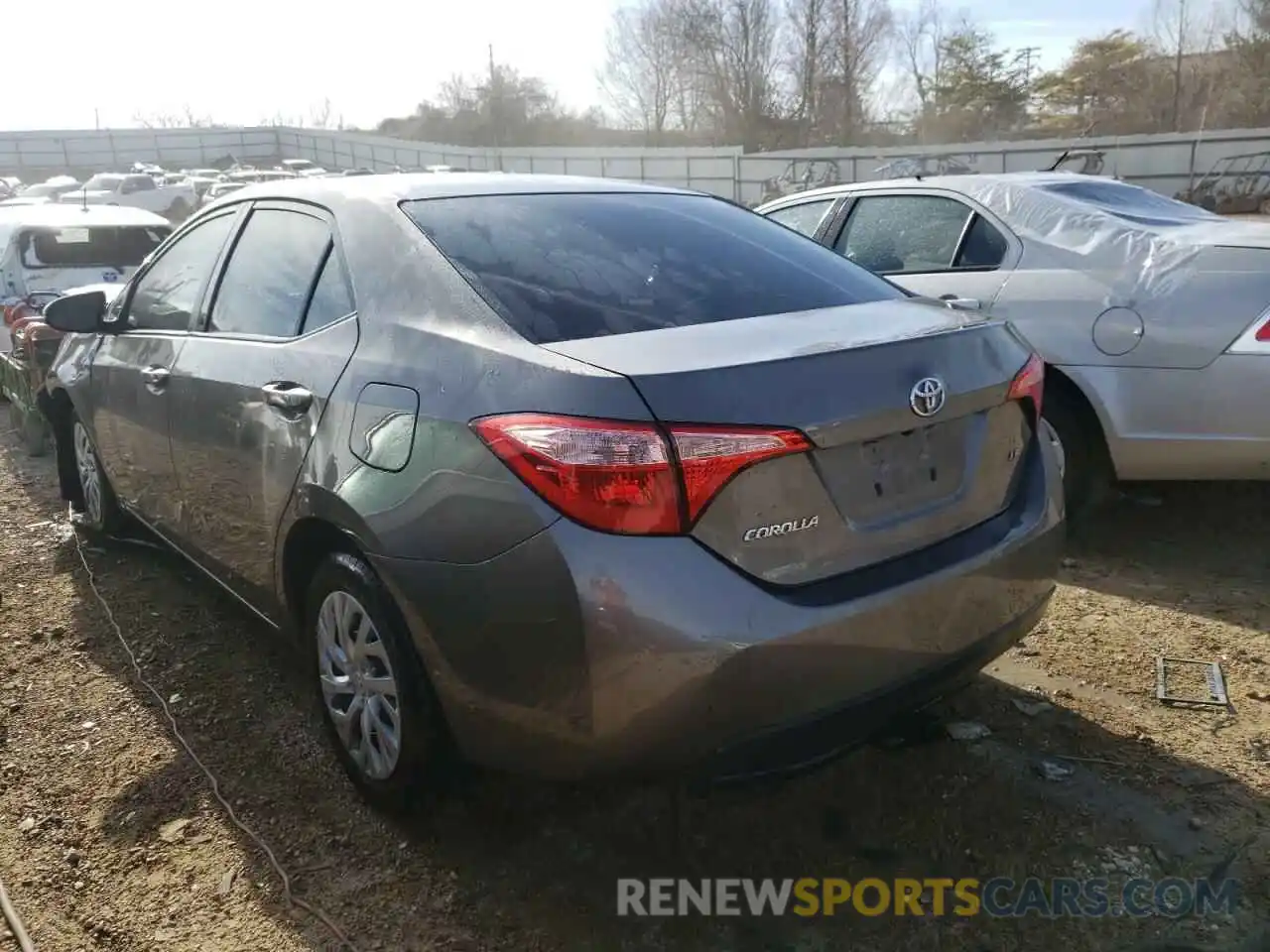 3 Photograph of a damaged car 2T1BURHE2KC219987 TOYOTA COROLLA 2019