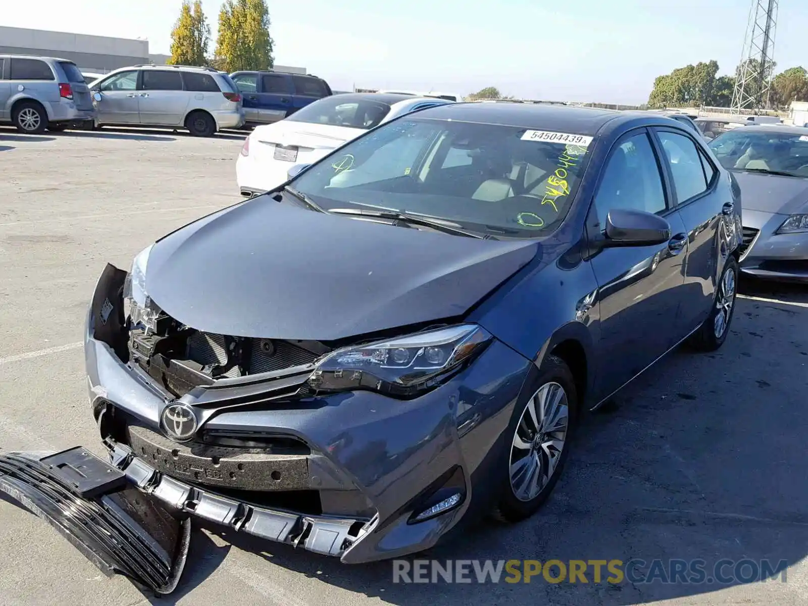 2 Photograph of a damaged car 2T1BURHE2KC220539 TOYOTA COROLLA 2019