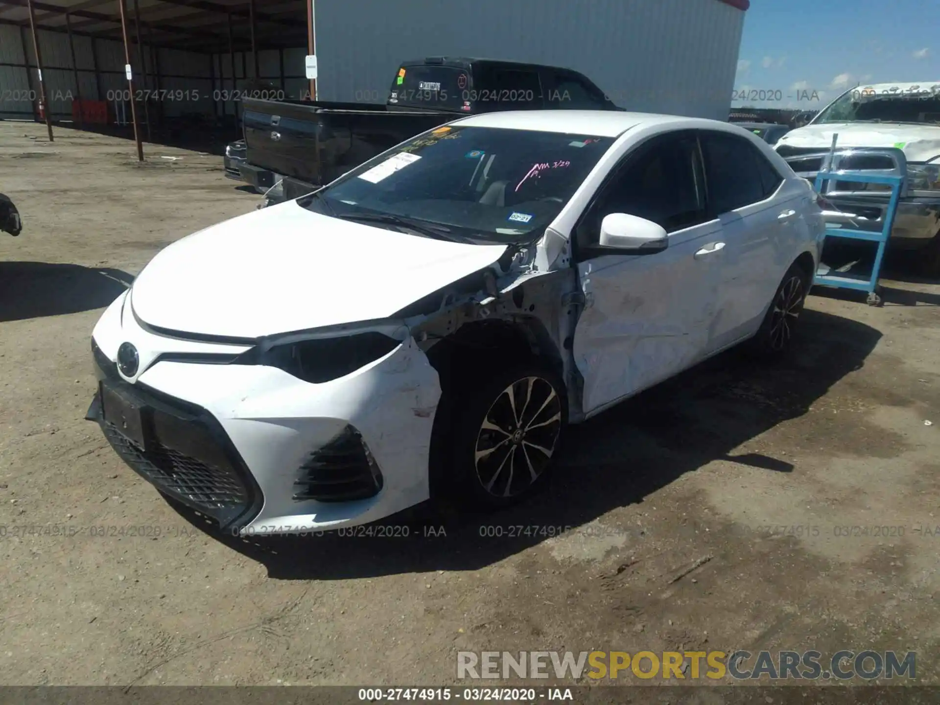 2 Photograph of a damaged car 2T1BURHE2KC222453 TOYOTA COROLLA 2019