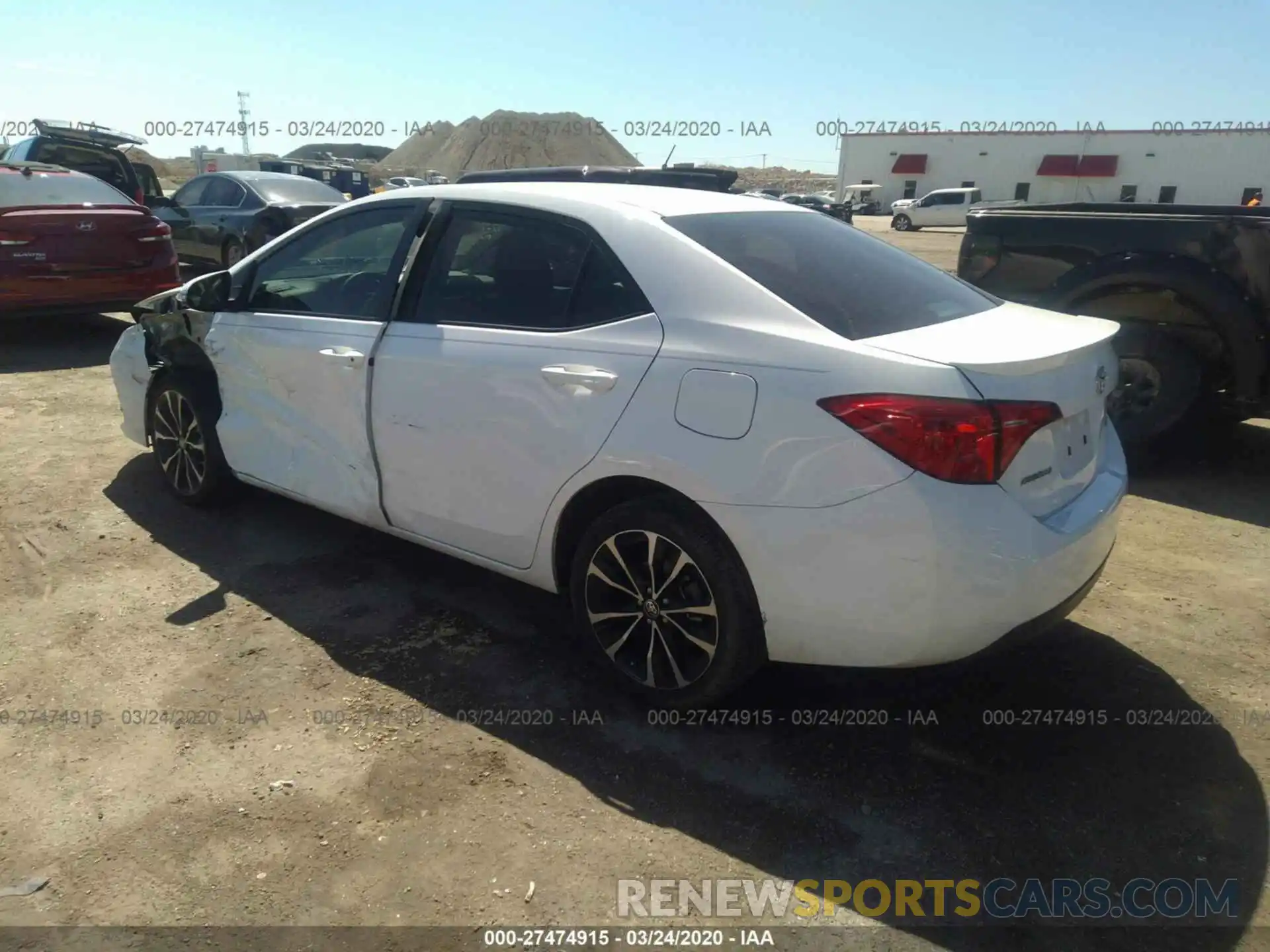 3 Photograph of a damaged car 2T1BURHE2KC222453 TOYOTA COROLLA 2019