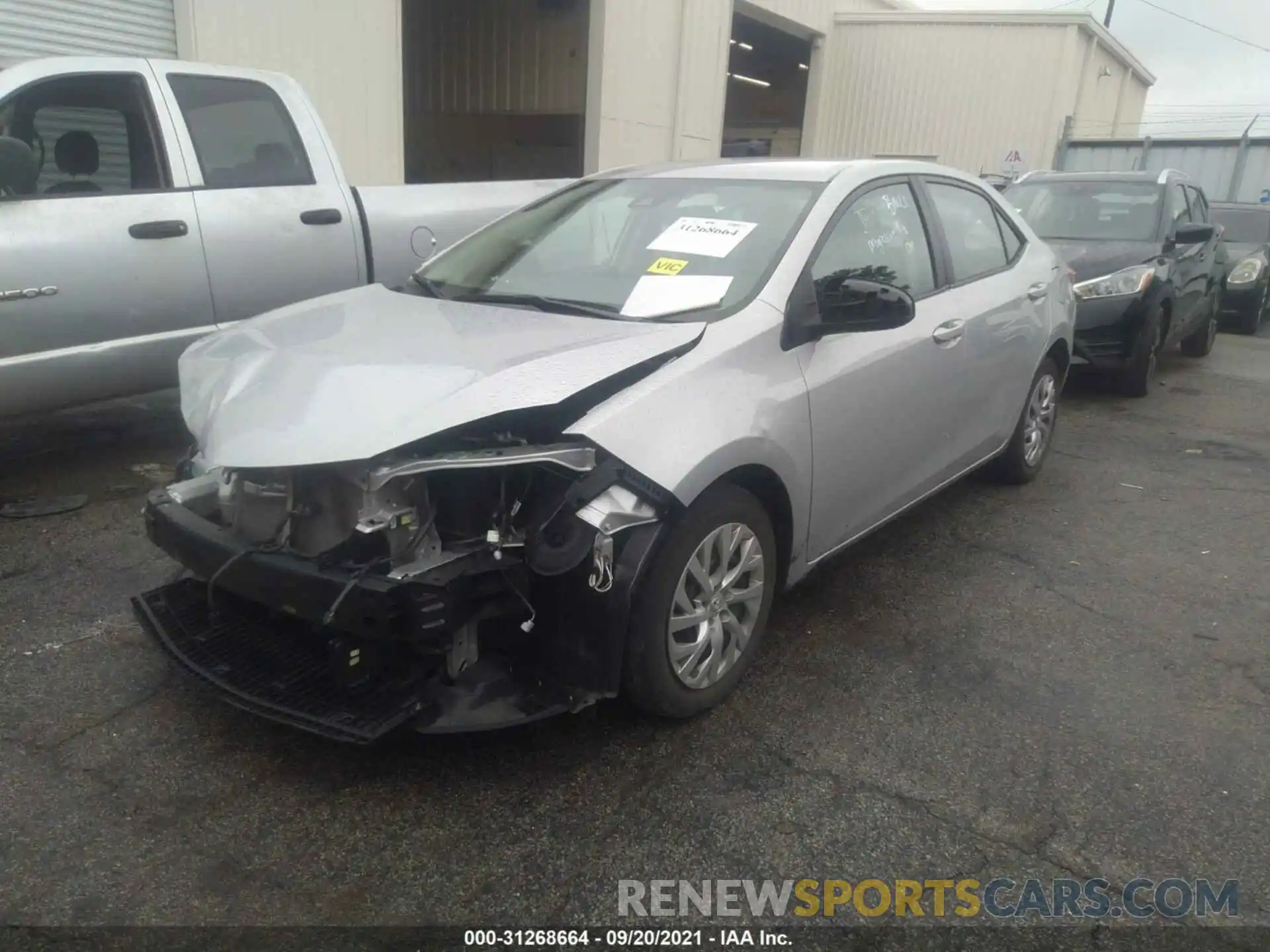 2 Photograph of a damaged car 2T1BURHE2KC222940 TOYOTA COROLLA 2019