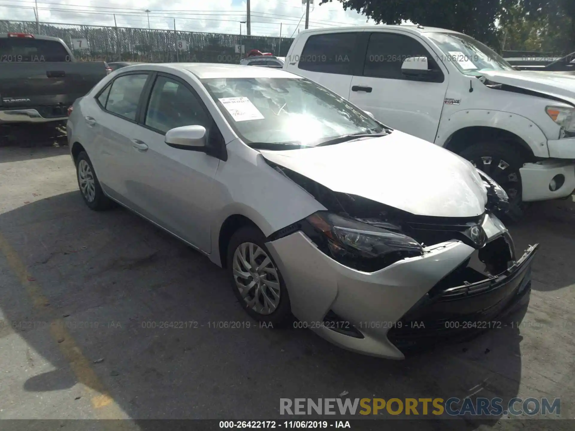 1 Photograph of a damaged car 2T1BURHE2KC222968 TOYOTA COROLLA 2019