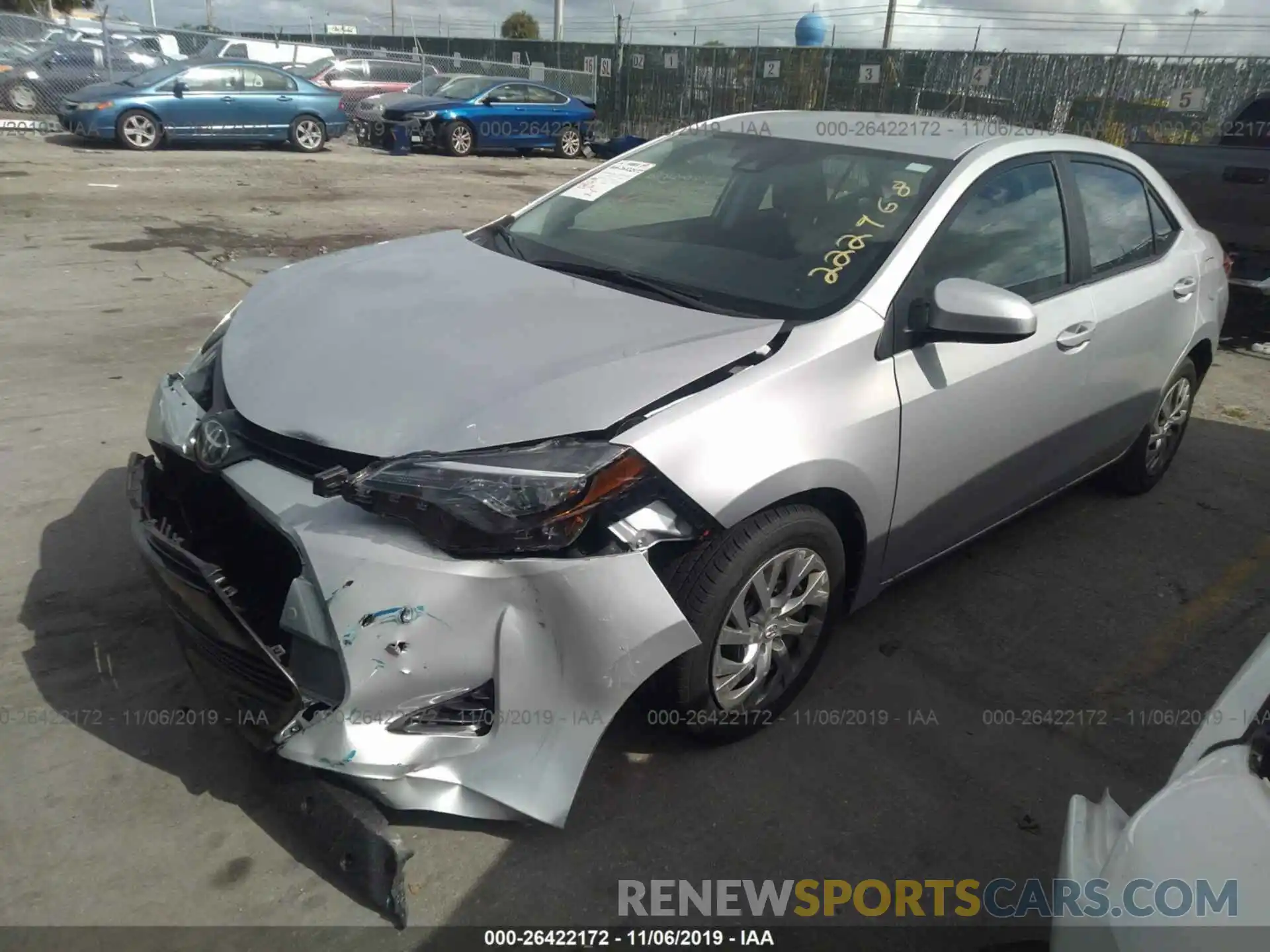 2 Photograph of a damaged car 2T1BURHE2KC222968 TOYOTA COROLLA 2019